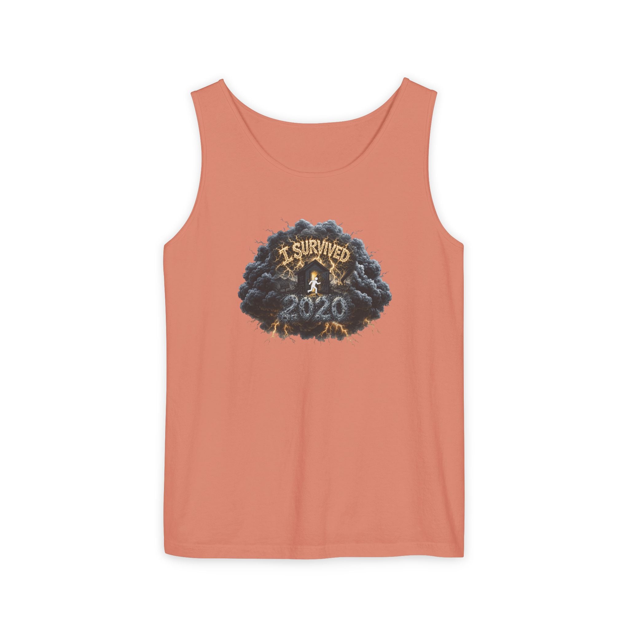 I Survived 2020 — Original PILOT Design: Director's Cut Unisex Garment-Dyed Tank Top