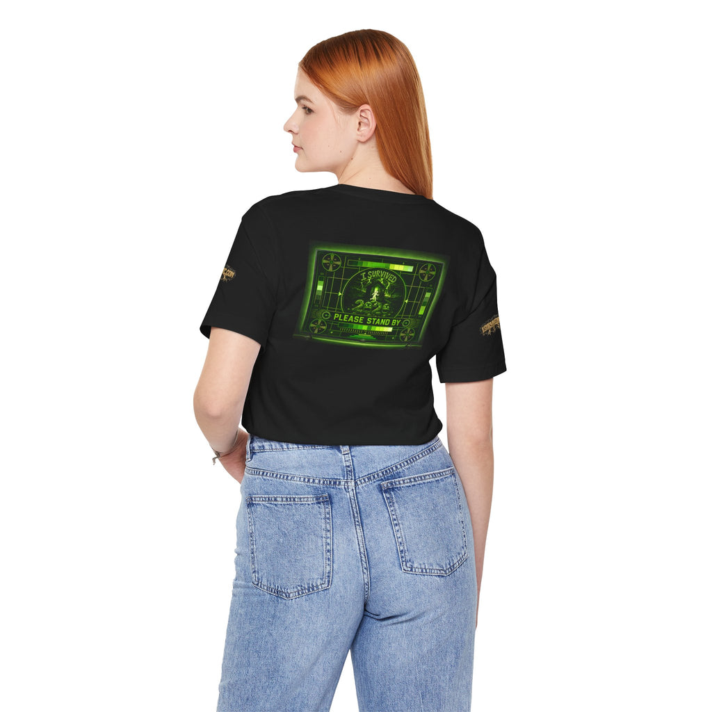 I Survived 2020 — "Please Stand By" Test Pattern Toxic Signal Tee Special Edition Summer Premiere Unisex Jersey Short Sleeve Tee