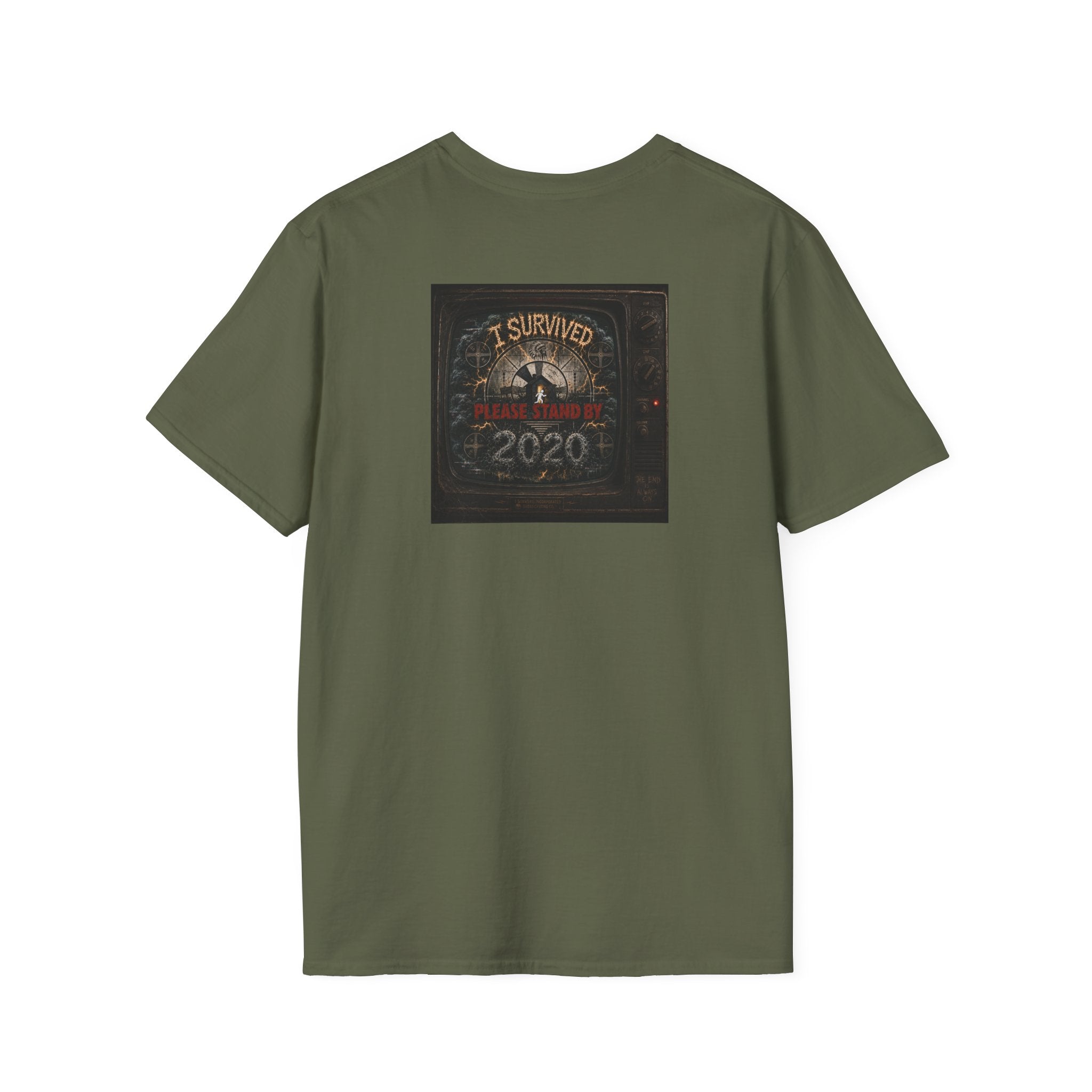I Survived 2020 — "Please Stand By" Test Pattern Tee Summer Premier Unisex Softstyle T-Shirt