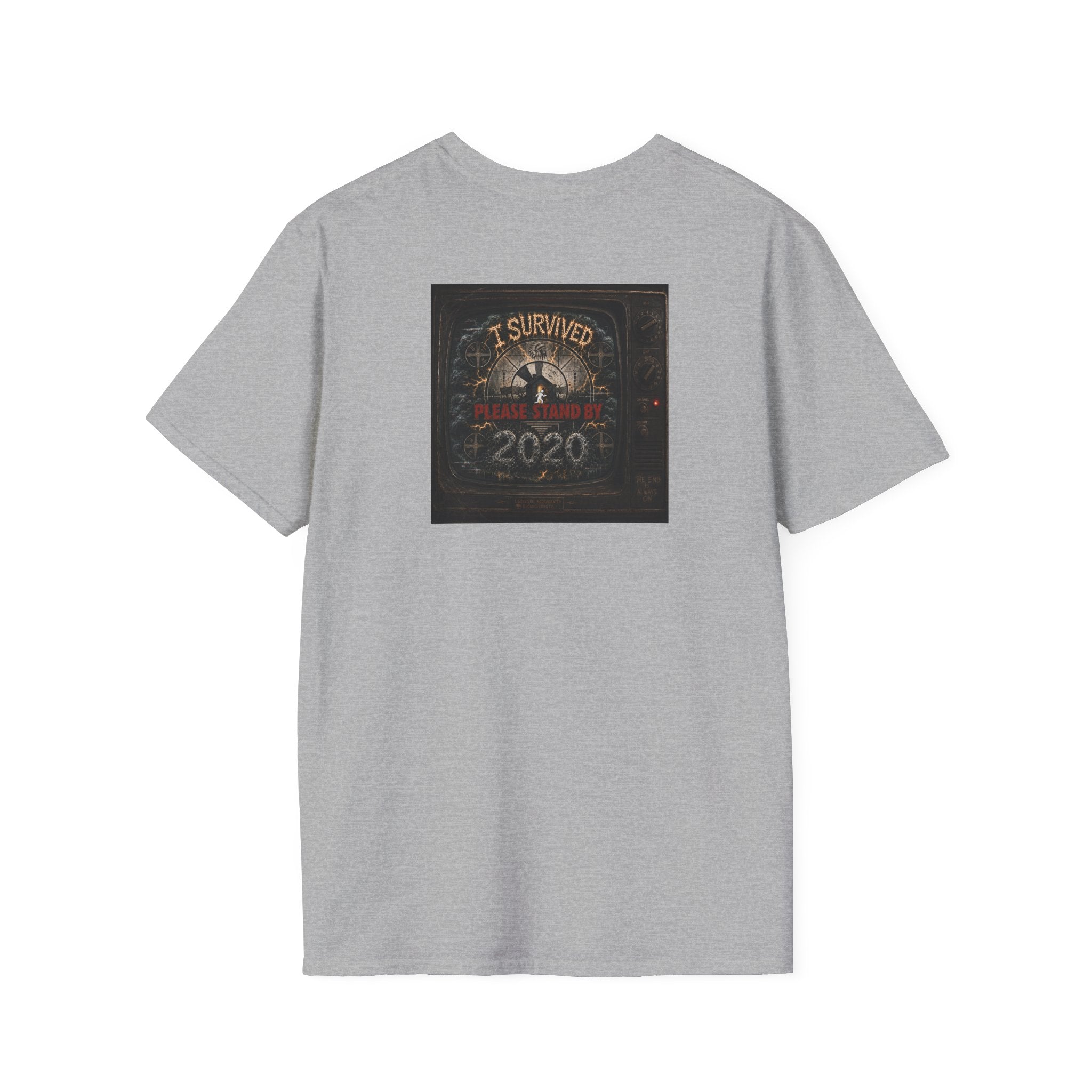 I Survived 2020 — "Please Stand By" Test Pattern Tee Summer Premier Unisex Softstyle T-Shirt