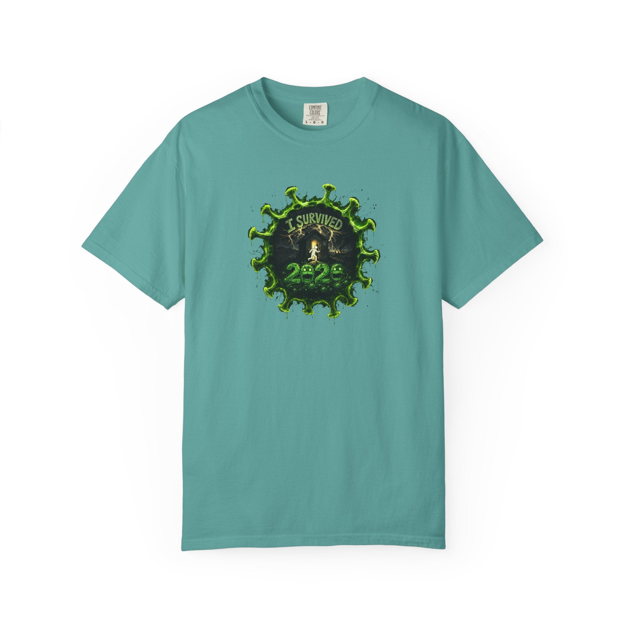 I Survived 2020 — PANDEMIC S1:E4: Director's Cut "Mask Madness" Unisex Garment-Dyed T-shirt