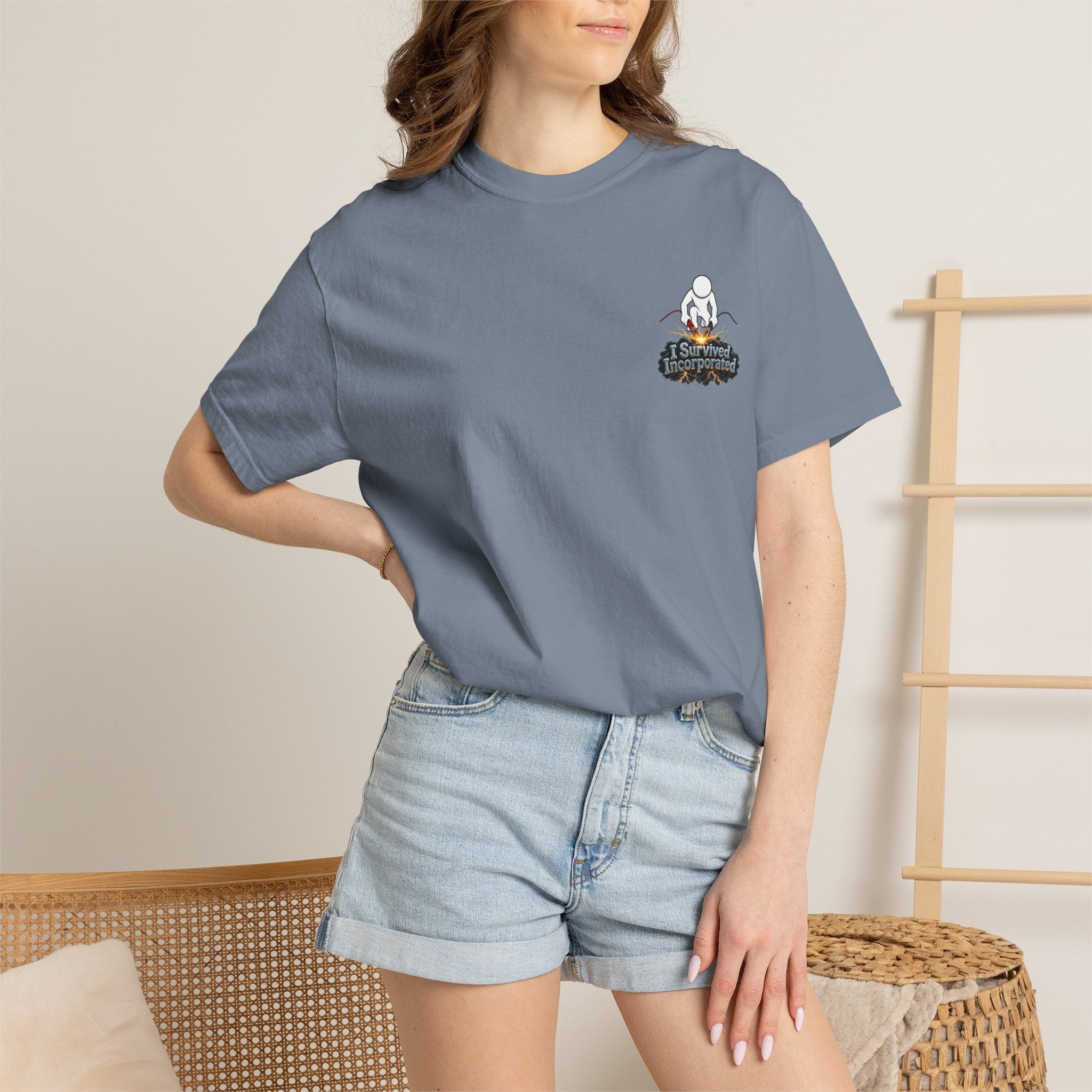 I Survived 2020 — "Please Stand By" Test Pattern Tee Summer Premier Unisex Garment-Dyed T-shirt