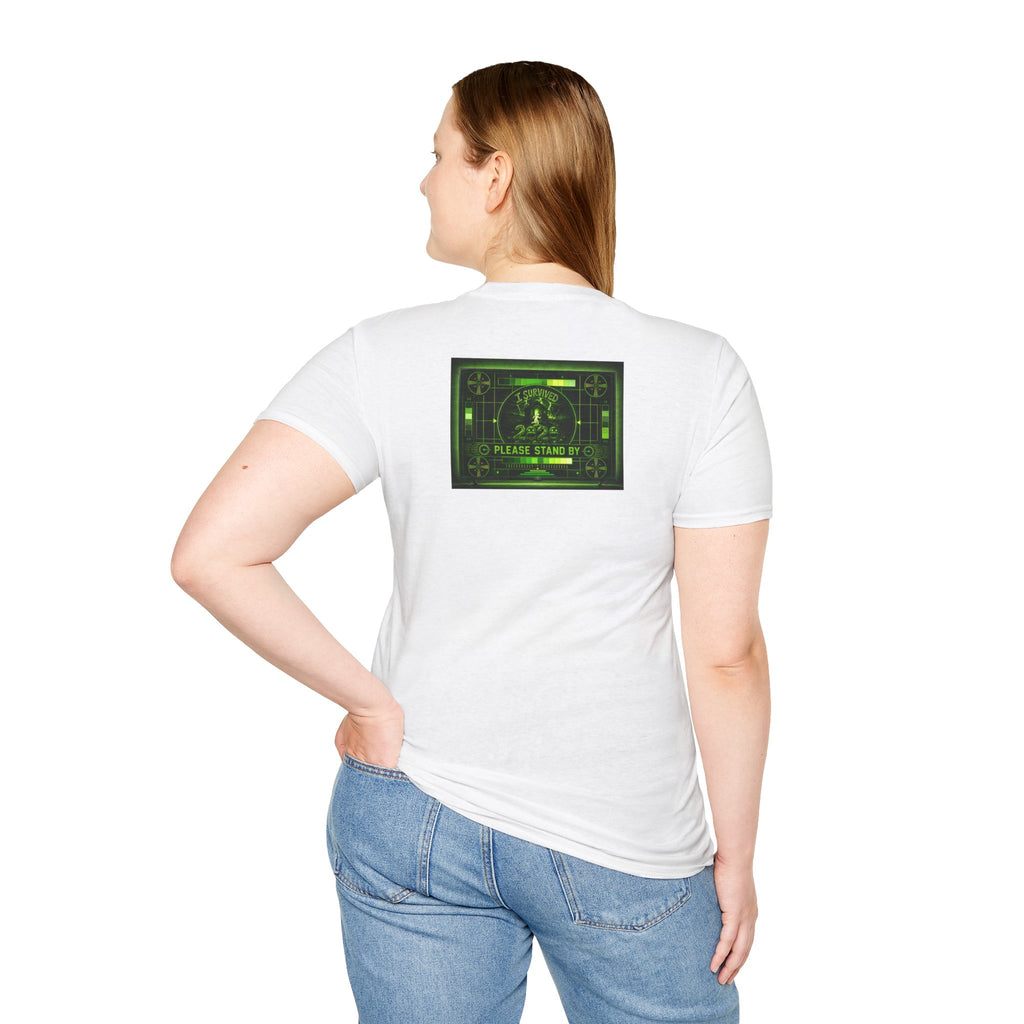I Survived 2020 — "Please Stand By" Test Pattern Toxic Signal Tee Summer Premiere Unisex Softstyle T-Shirt