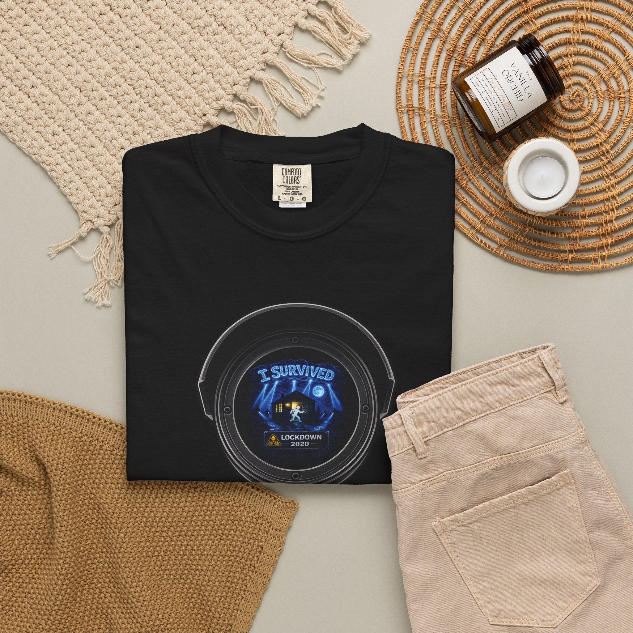 I Survived 2020 —  LOCKDOWN S3:E1: Director's Cut "Quarantine" Unisex Garment-Dyed T-shirt
