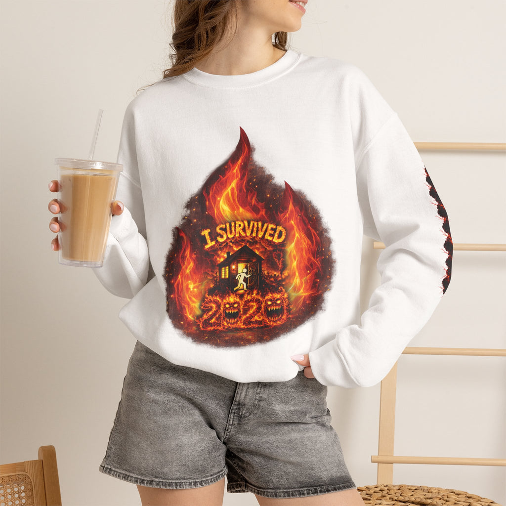I Survived 2020 — Director's Cut S2:E4 "Western U.S. Wildfire Season" | Mid-Season Finale Pt. 1 | Wildfire Edition Memorial Unisex Heavy Blend™ Crewneck Sweatshirt
