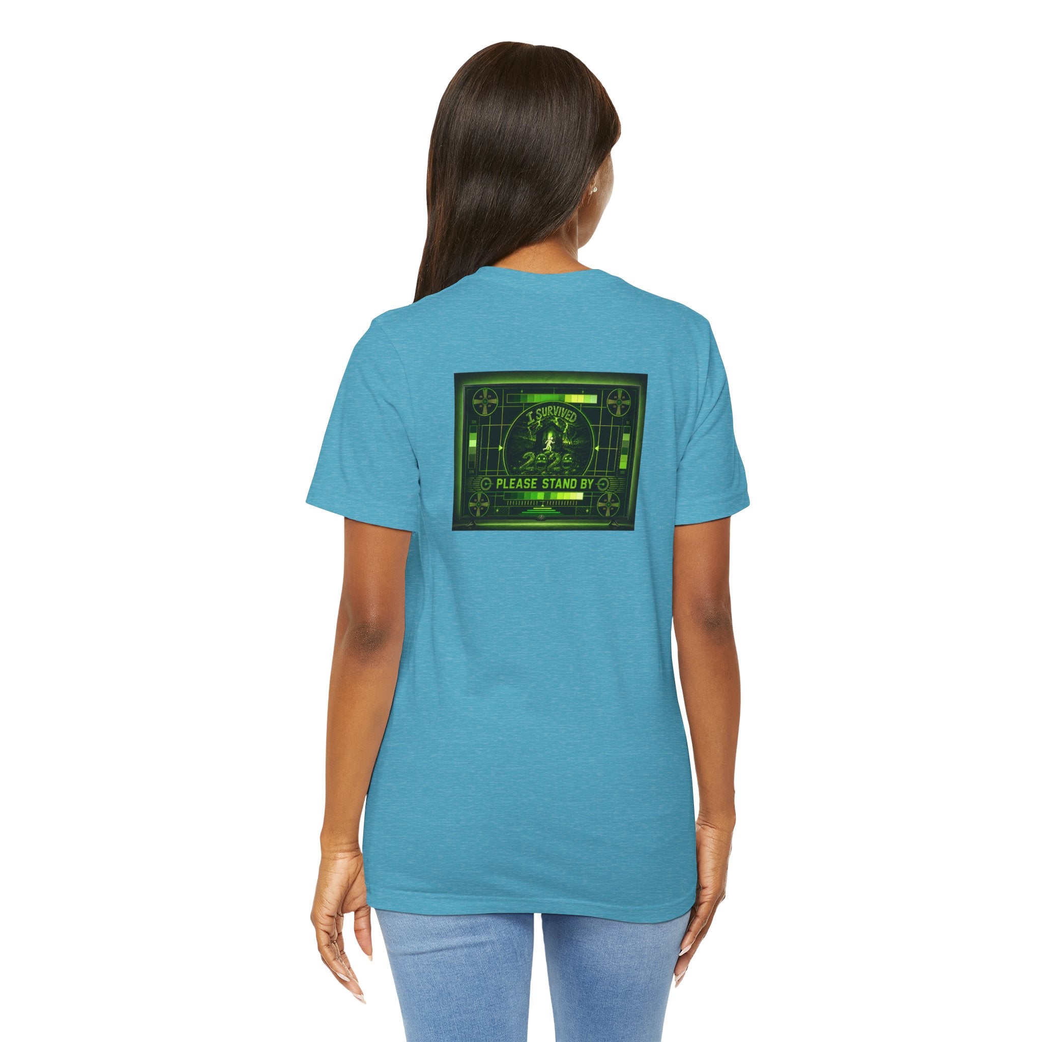 I Survived 2020 — "Please Stand By" Test Pattern Toxic Signal Tee Summer Premiere Unisex Jersey Short Sleeve Tee
