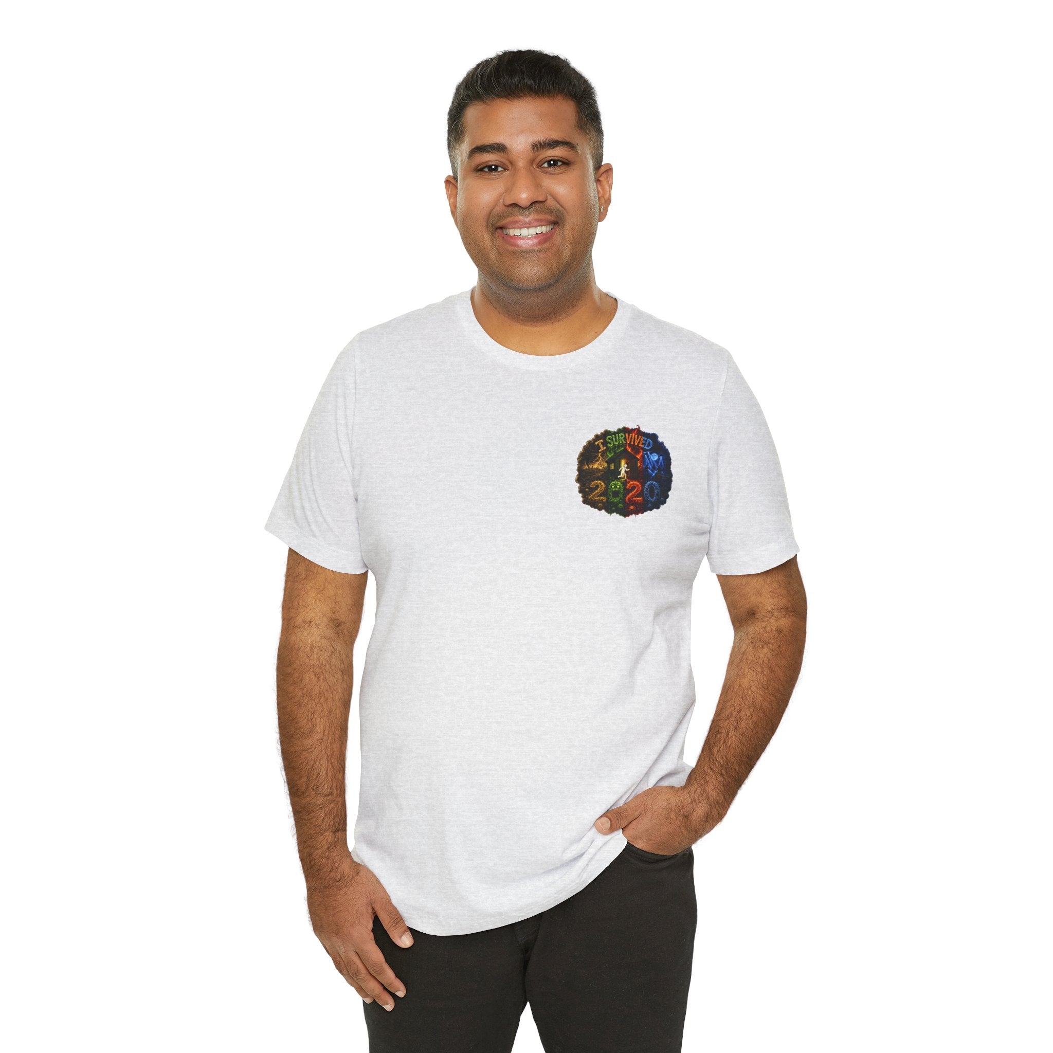 I Survived 2020 — "No Signal" Test Pattern Tee Alien Broadcast Finale Summer Premiere Unisex Jersey Short Sleeve Tee