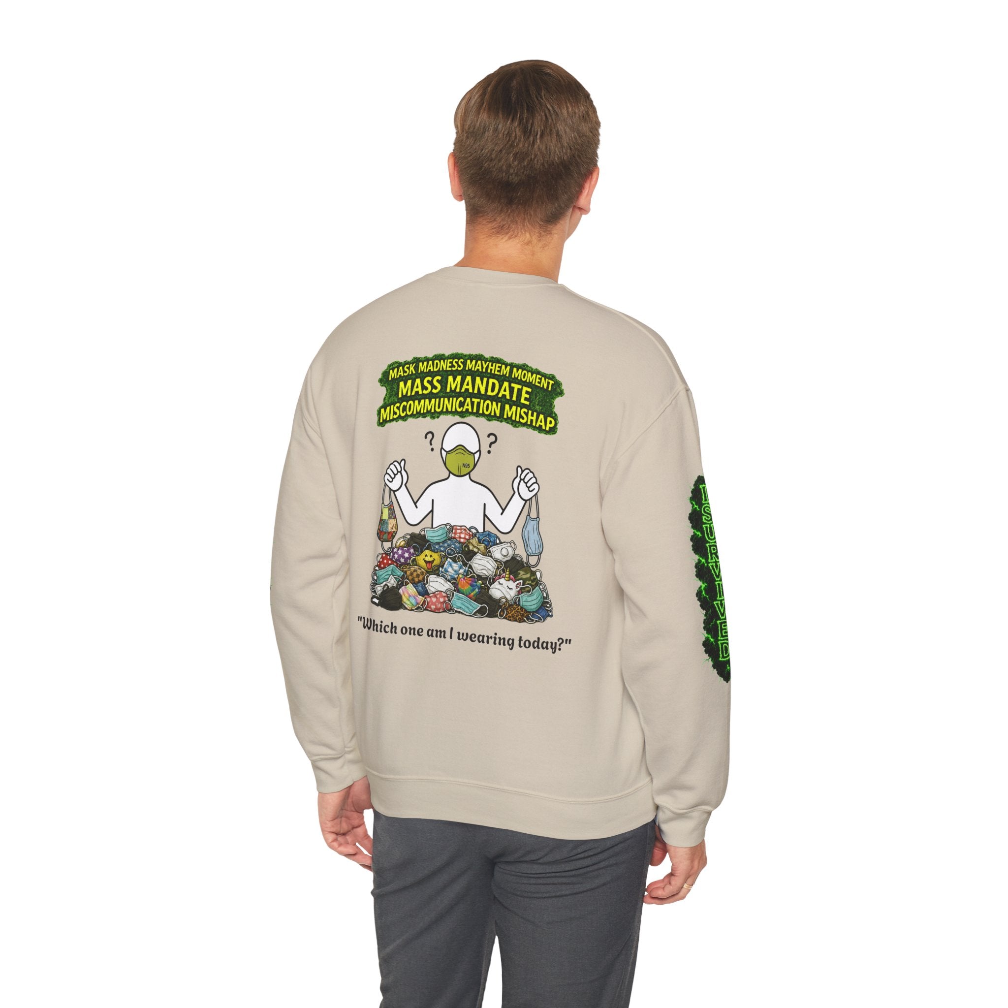 I Survived 2020 — PANDEMIC S1:E4: Director's Cut "Mask Madness" Unisex Heavy Blend™ Crewneck Sweatshirt