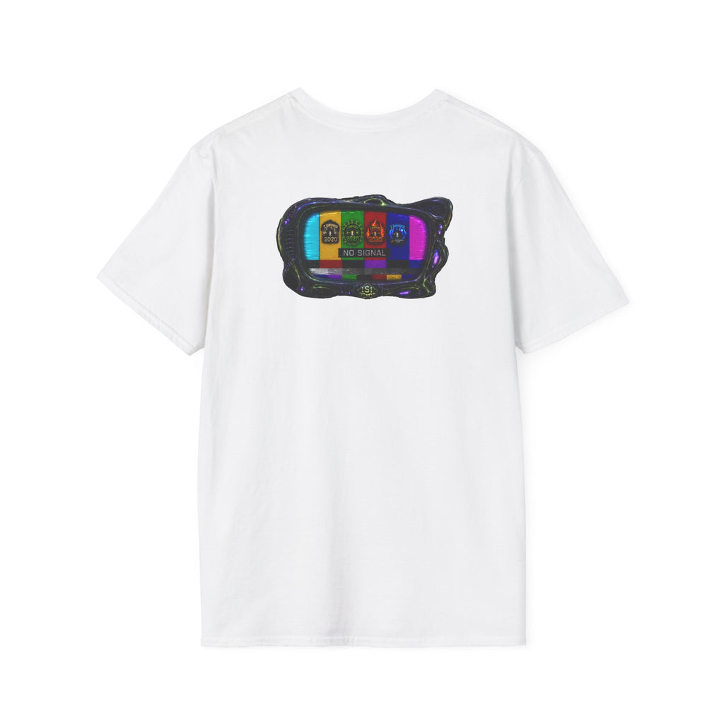 I Survived 2020 — "No Signal" Test Pattern Tee Alien Broadcast Finale Summer Premiere Unisex Softstyle T-Shirt