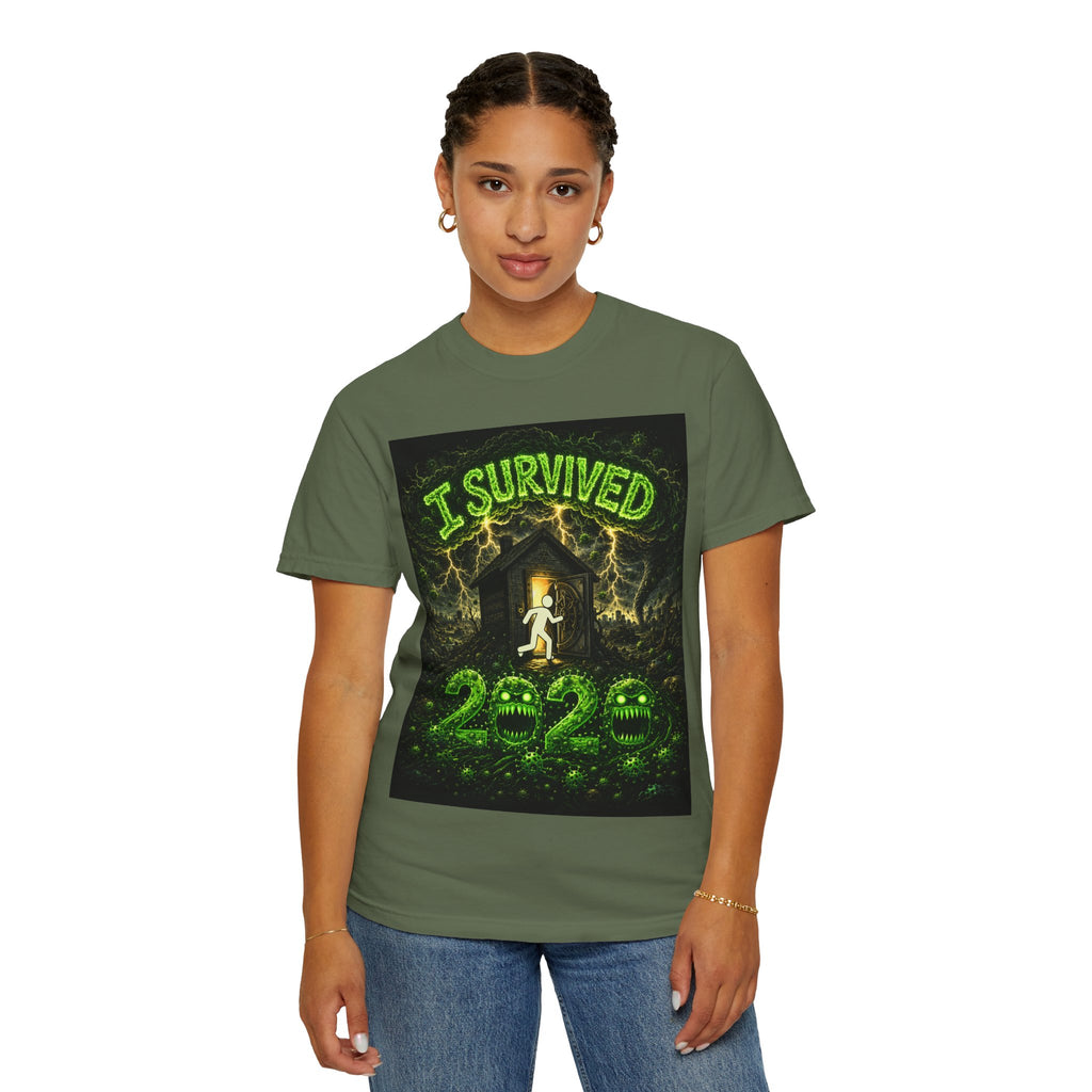 I Survived 2020 — PANDEMIC S1:E4: "Mask Madness" Unisex Garment-Dyed T-shirt