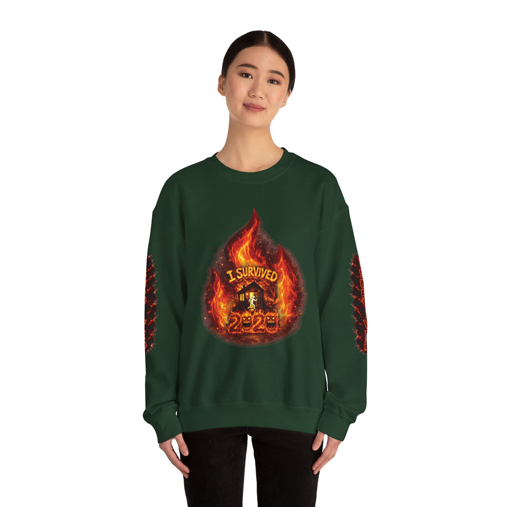 I Survived 2020 — Director's Cut S2:E3 "The California Wildfires" | Wildfire Edition Memorial Unisex Heavy Blend™ Crewneck Sweatshirt