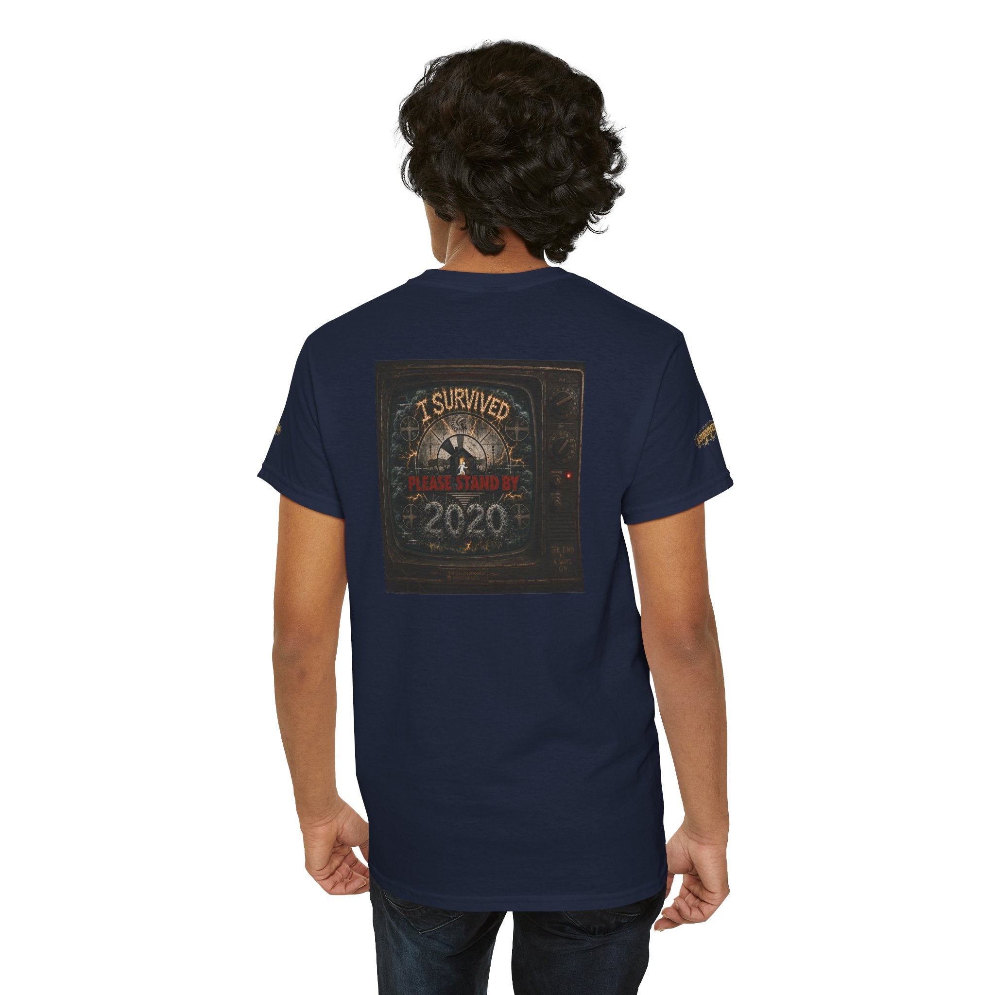 I Survived 2020 — "Please Stand By" Test Pattern Tee Special Edition Summer Premier Unisex Heavy Cotton Tee