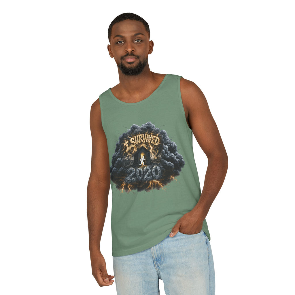 I Survived 2020 — Director's Cut Original Design Teaser Tee | Season 1 Premiere Drop Unisex Garment-Dyed Tank Top