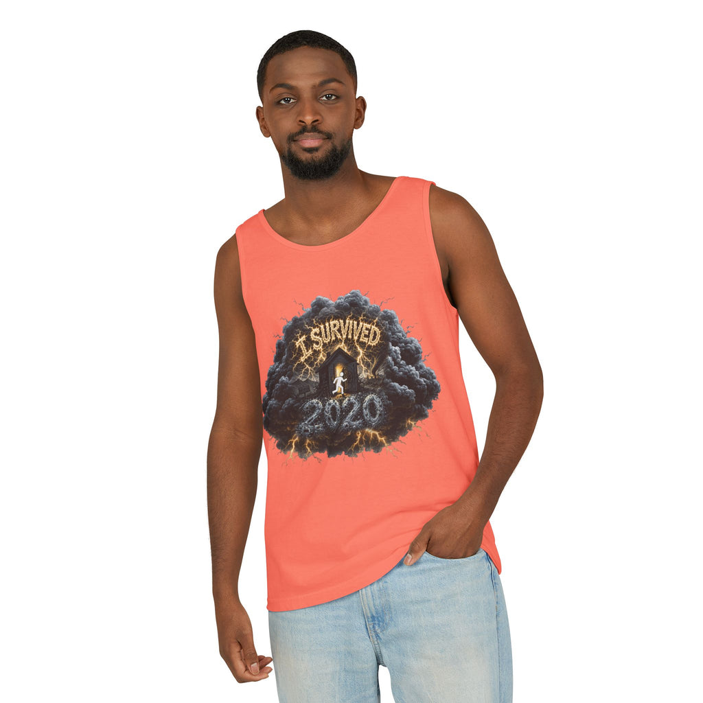 I Survived 2020 — Director's Cut Original Design Teaser Tee | Season 1 Premiere Drop Unisex Garment-Dyed Tank Top