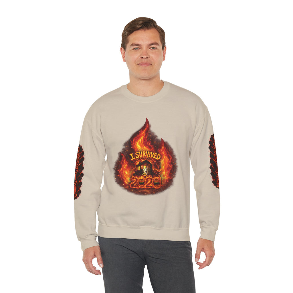 I Survived 2020 — Director's Cut S2:E2 "The Bobcat Fire" | Wildfire Edition Memorial Unisex Heavy Blend™ Crewneck Sweatshirt