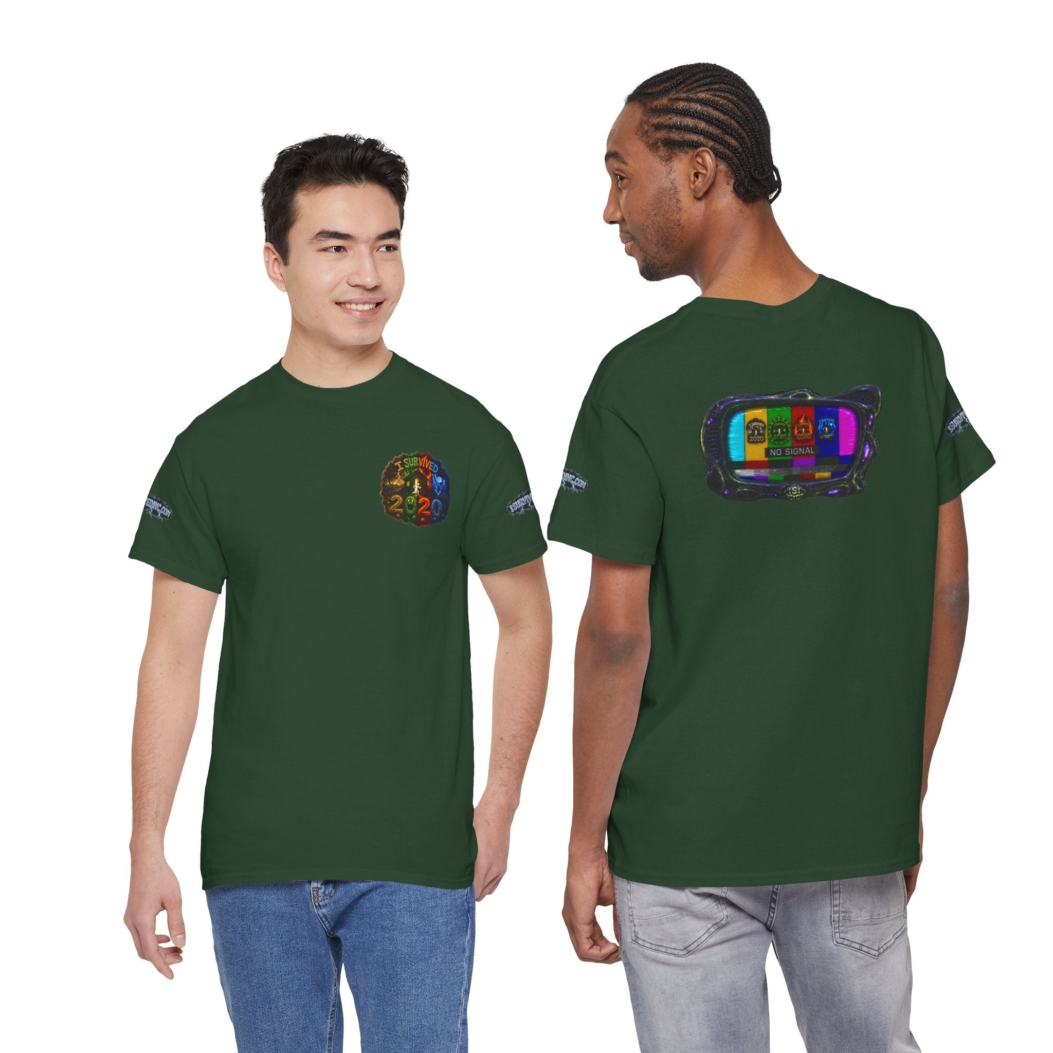 I Survived 2020 — "No Signal" Test Pattern Tee Alien Broadcast Finale Special Edition Summer Premiere Unisex Heavy Cotton Tee