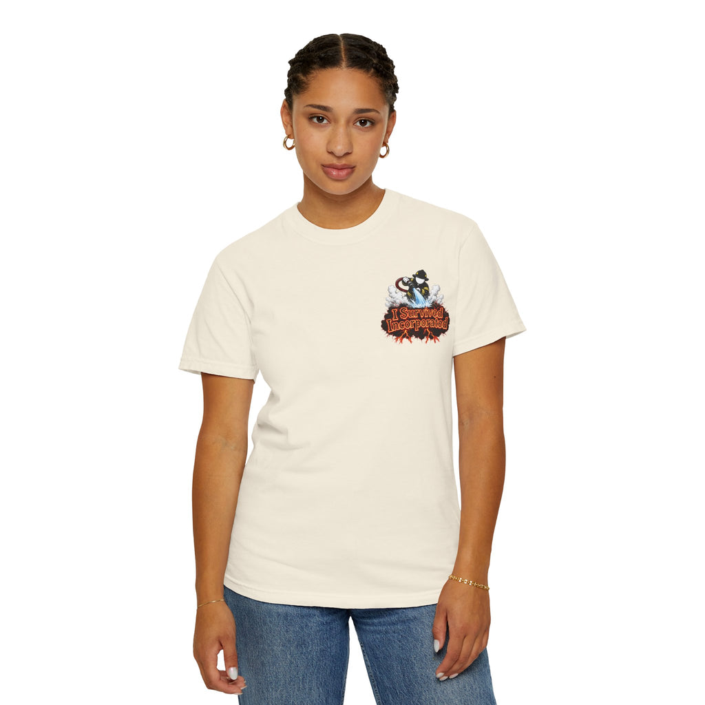 I Survived 2020 — "Please Stand By" Test Pattern Tee Wildfire Signal Edition Summer Premiere Unisex Garment-Dyed T-shirt