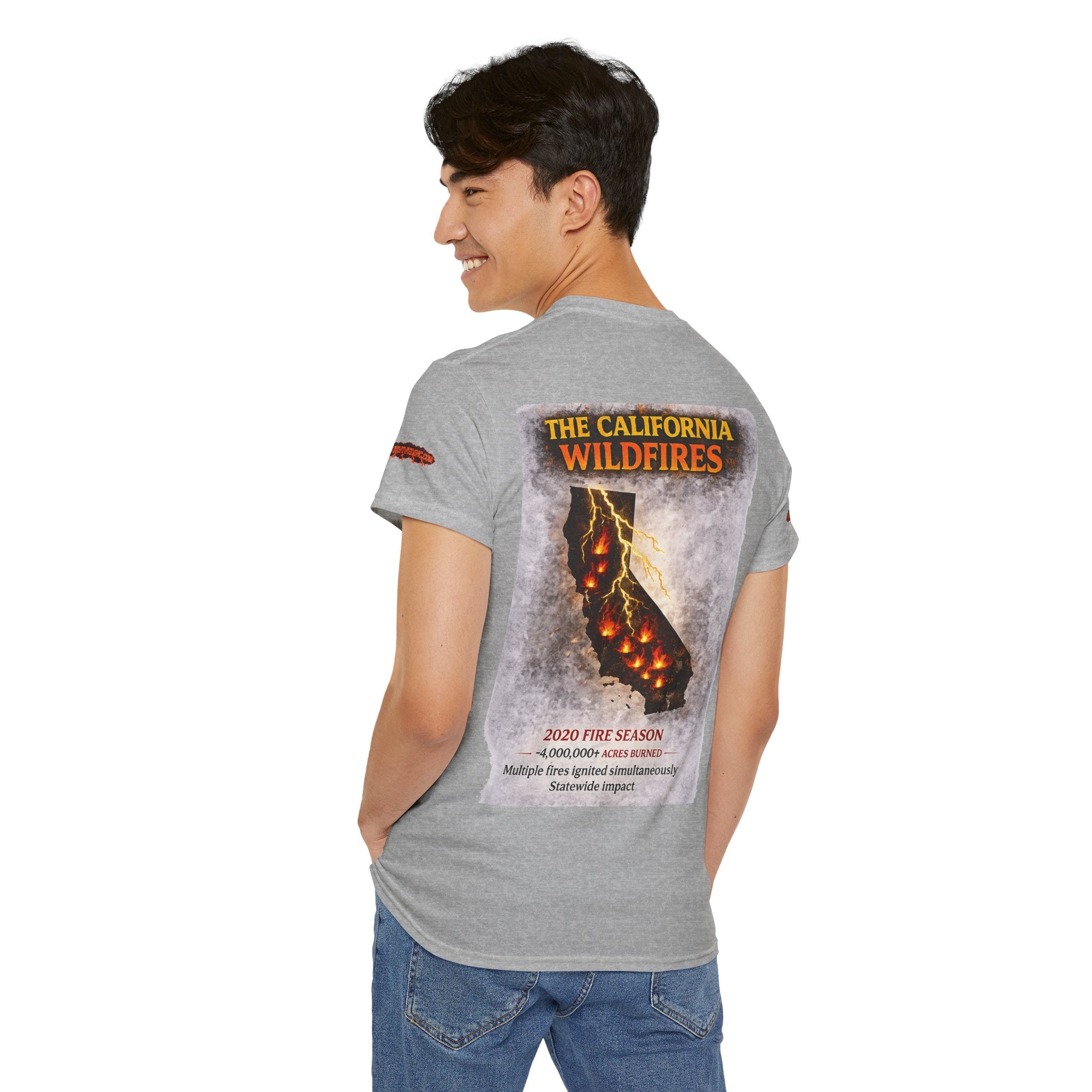 I Survived 2020 —  WILDFIRES S2:E3: Director's Cut Special Edition "The California Wildfires" Memorial Unisex Heavy Cotton Tee