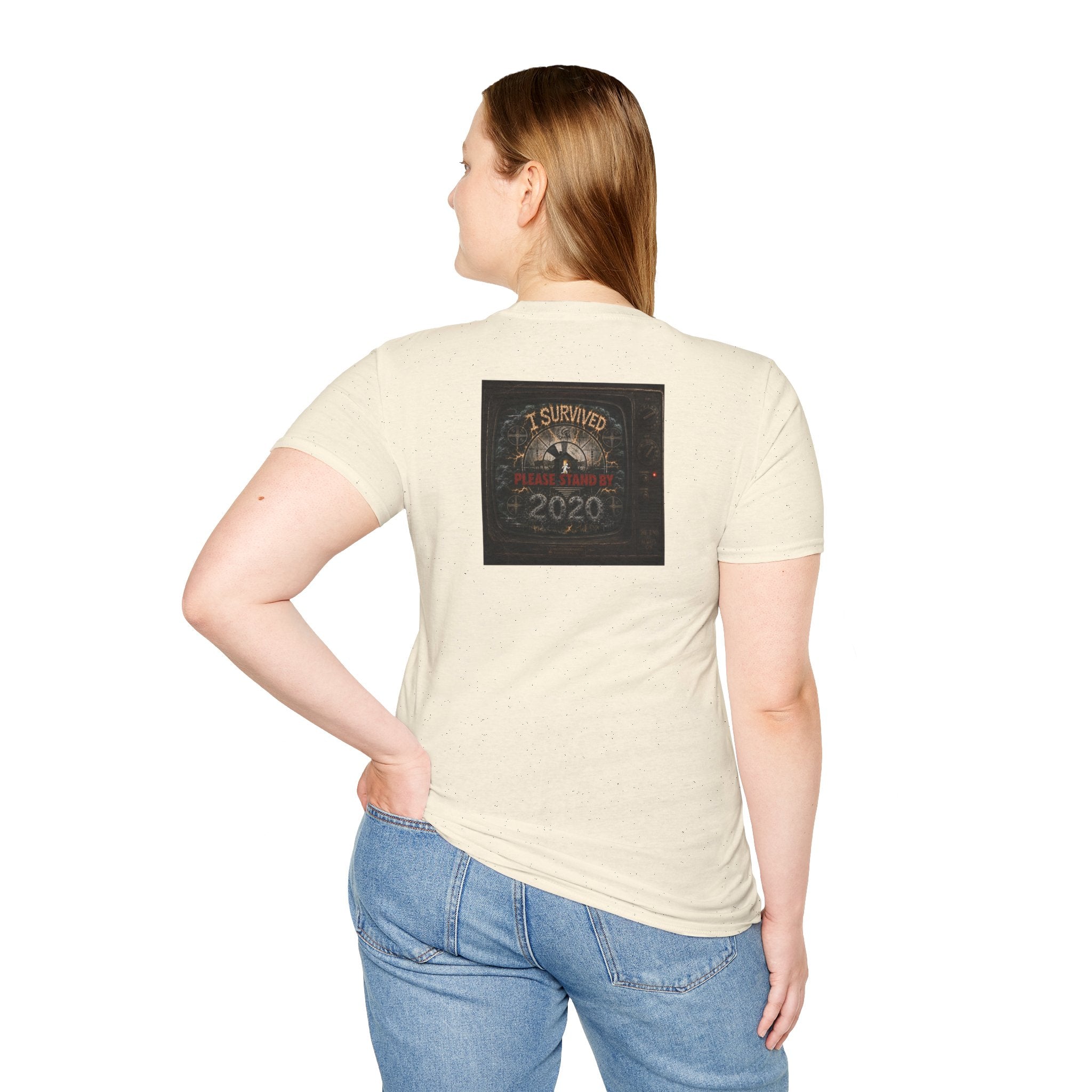 I Survived 2020 — "Please Stand By" Test Pattern Tee Summer Premier Unisex Softstyle T-Shirt