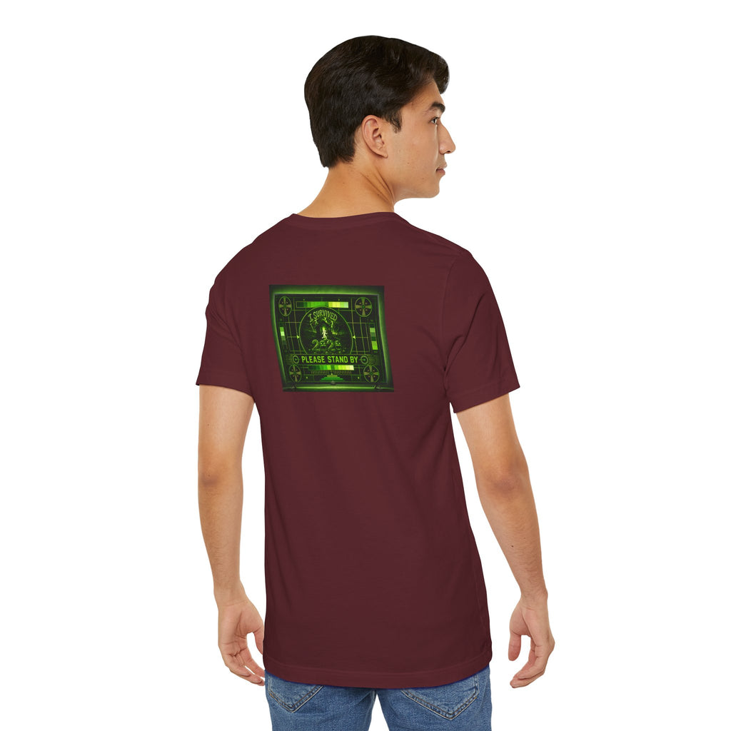 I Survived 2020 — "Please Stand By" Test Pattern Toxic Signal Tee Summer Premiere Unisex Jersey Short Sleeve Tee