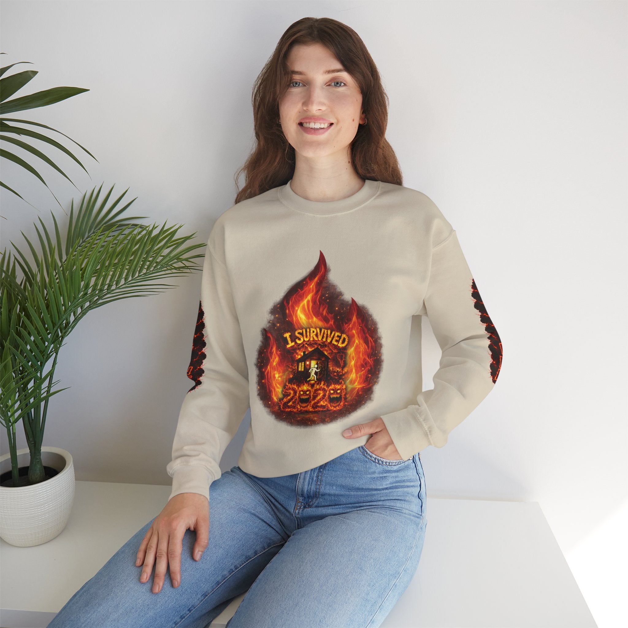 I Survived 2020 — Director's Cut S2:E2 "The Bobcat Fire" | Wildfire Edition Memorial Unisex Heavy Blend™ Crewneck Sweatshirt