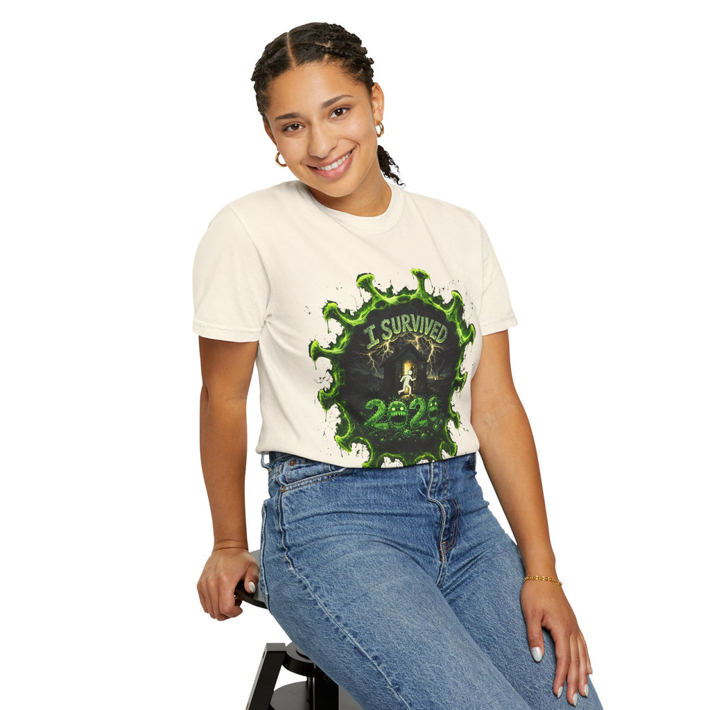 I Survived 2020 — Director's Cut S1:E3 "The Jab!" | Pandemic Edition Unisex Garment-Dyed T-shirt