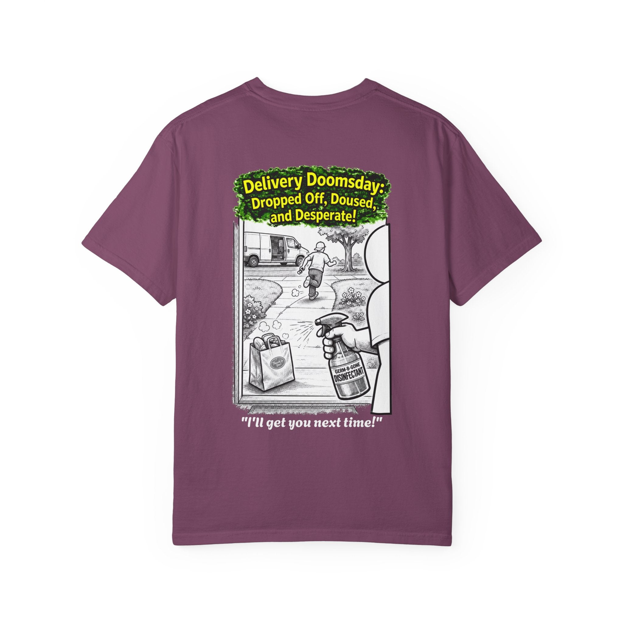 Sobreviví al 2020 — T1:E5 "Apocalipsis de Entregas" | Camiseta unisex teñida de edición Pandemia