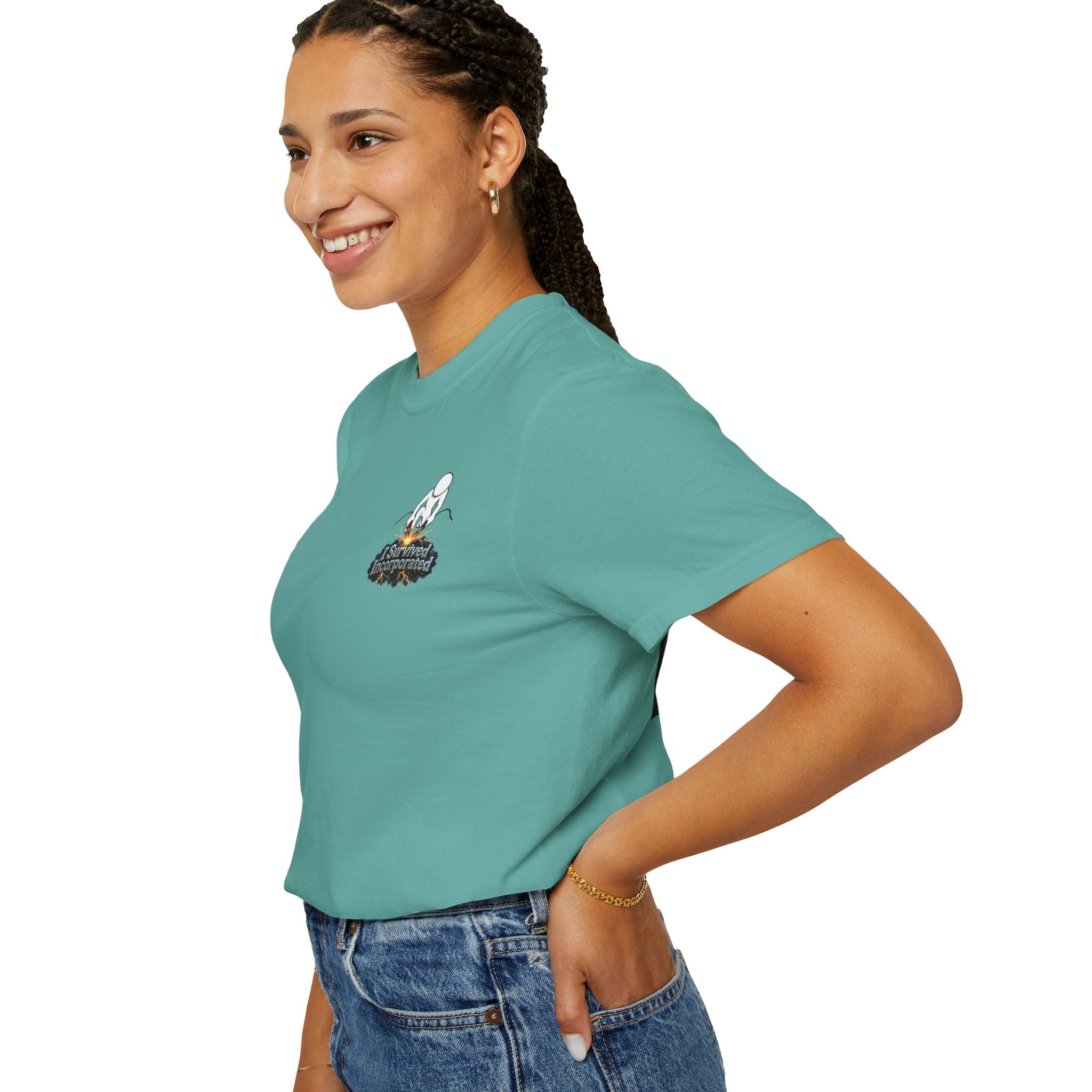 I Survived 2020 — "Please Stand By" Test Pattern Tee Summer Premier Unisex Garment-Dyed T-shirt