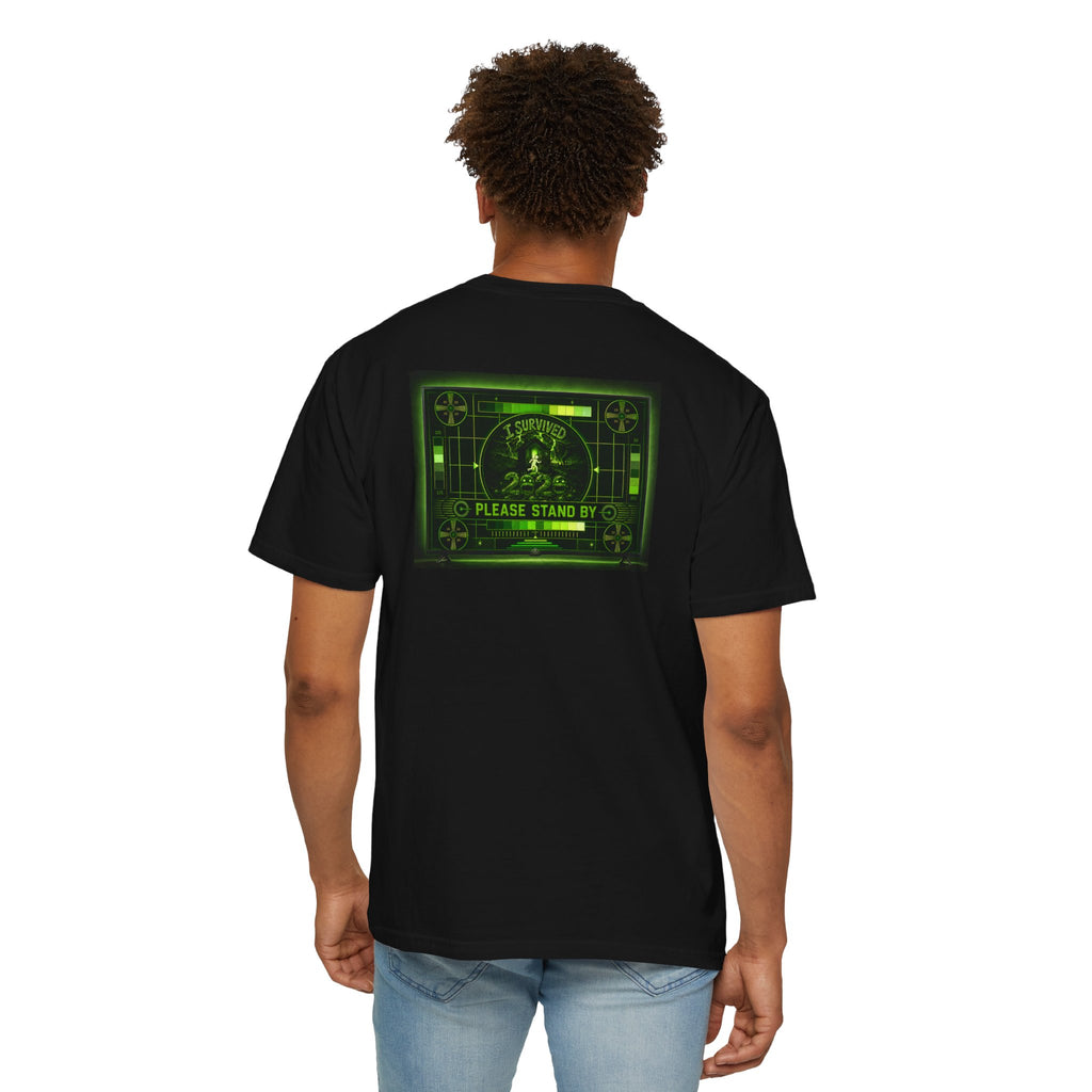 I Survived 2020 — "Please Stand By" Test Pattern Toxic Signal Tee Summer Premiere Unisex Garment-Dyed T-shirt