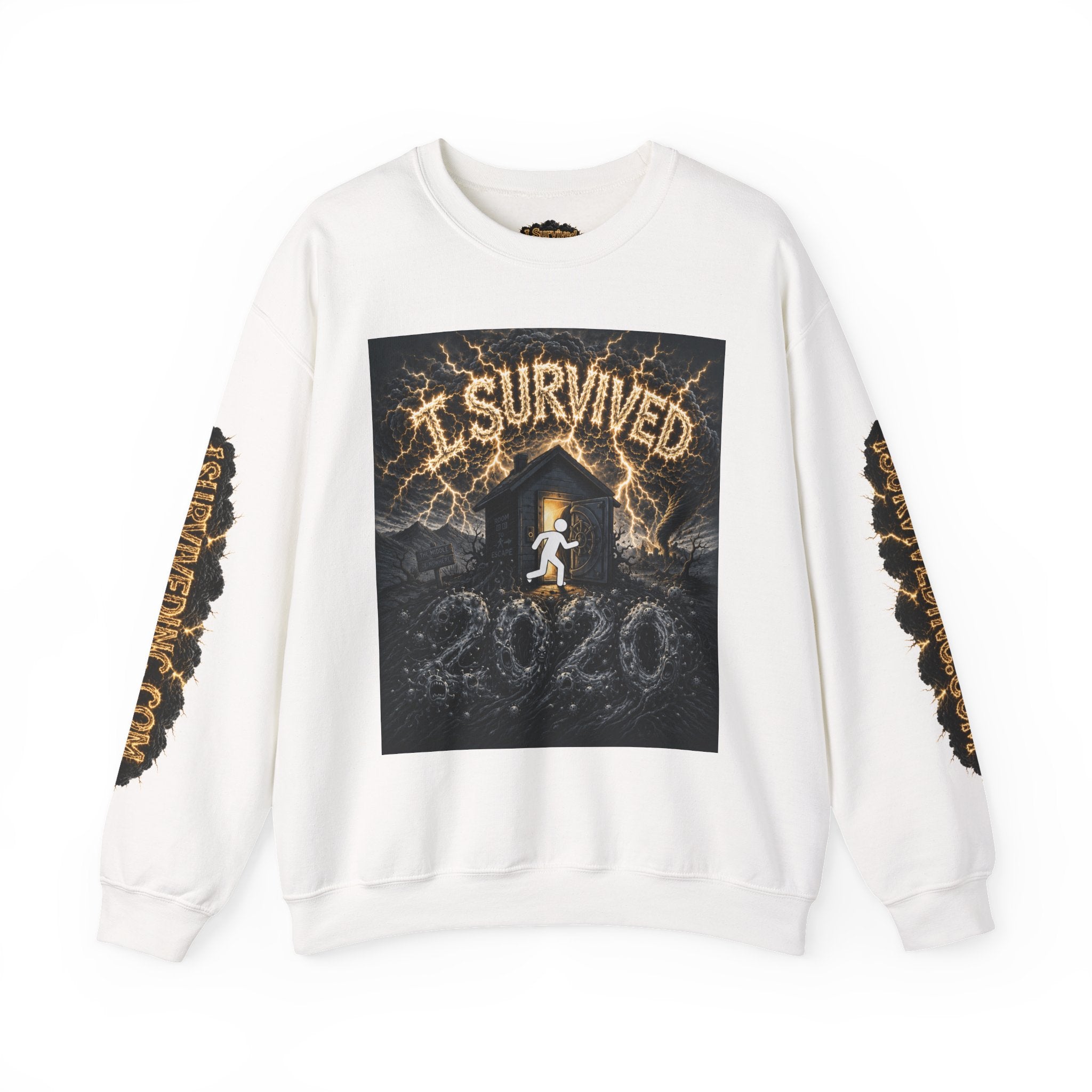 I Survived 2020 — Original Design Teaser Tee | Season 1 Premiere Drop Unisex Heavy Blend™ Crewneck Sweatshirt (SPECIAL EDITION)