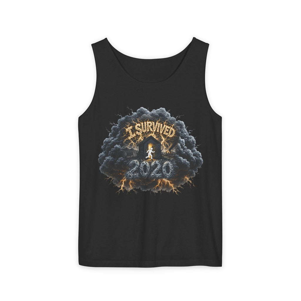I Survived 2020 — Director's Cut Original Design Teaser Tee | Season 1 Premiere Drop Unisex Garment-Dyed Tank Top