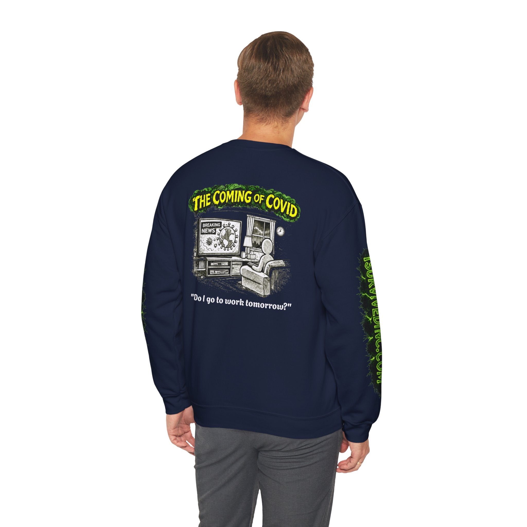 I Survived 2020 — PANDEMIC S1:E2: "The Coming of COVID" Unisex Heavy Blend™ Crewneck Sweatshirt