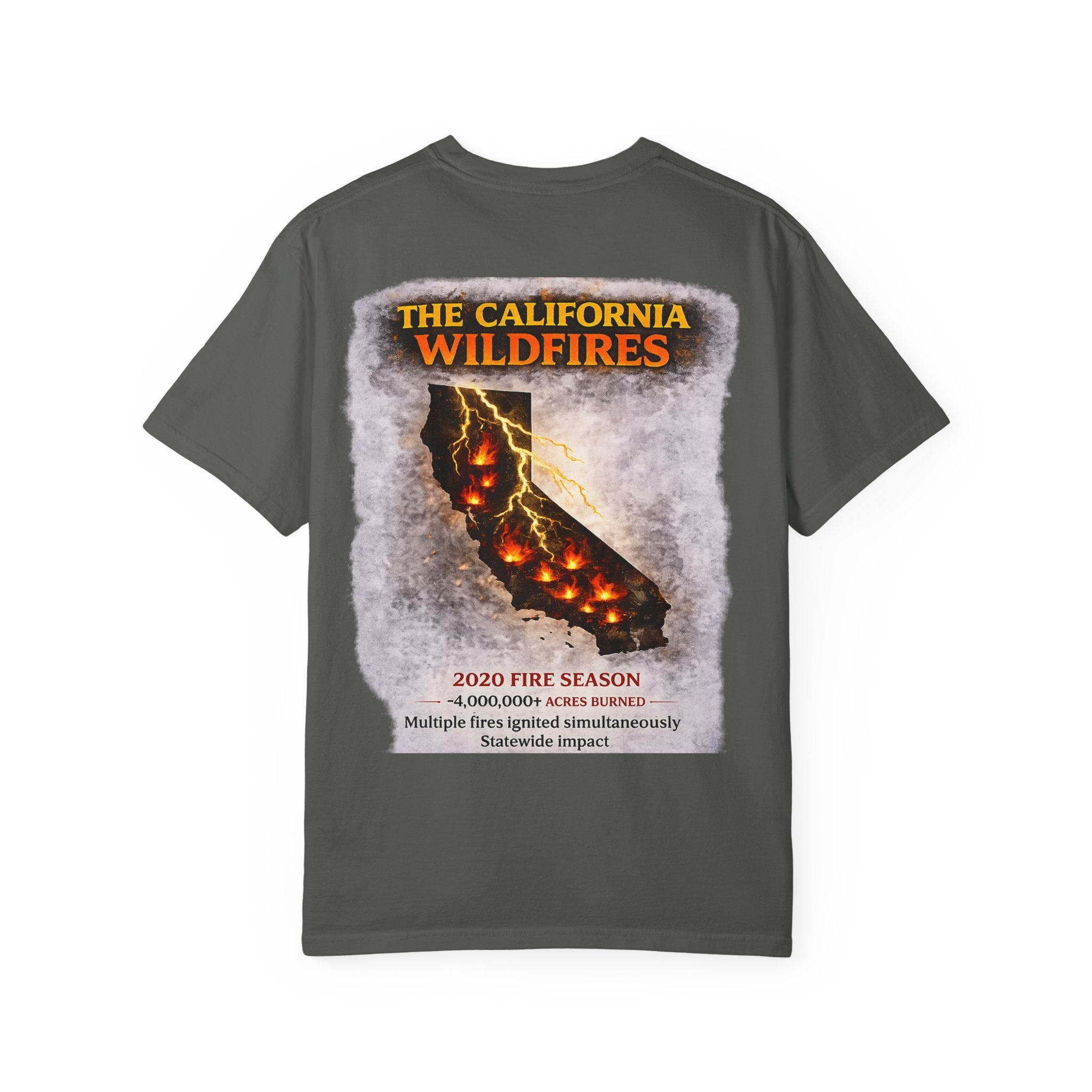 I Survived 2020 — Director's Cut S2:E3 "The California Wildfires" | Wildfire Edition Memorial Unisex Garment-Dyed T-shirt