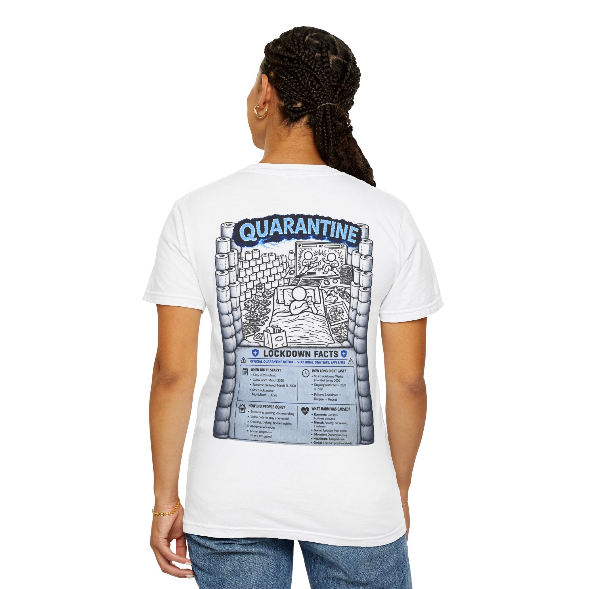 I Survived 2020 — Director's Cut S3:E1 "Quarantine" | Lockdown Edition Documentary Unisex Garment-Dyed T-shirt