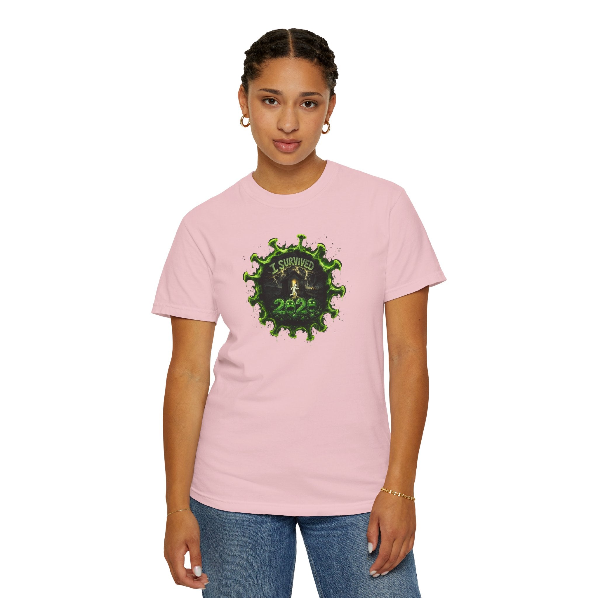 I Survived 2020 —  PANDEMIC S1:E1: Director's Cut "COVID-19: The Coronavirus" Unisex Garment-Dyed T-shirt