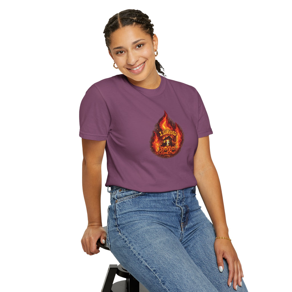 I Survived 2020 — WILDFIRES S2:E4: Director's Cut "Western U.S. Wildfire Season" Memorial Unisex Garment-Dyed T-shirt