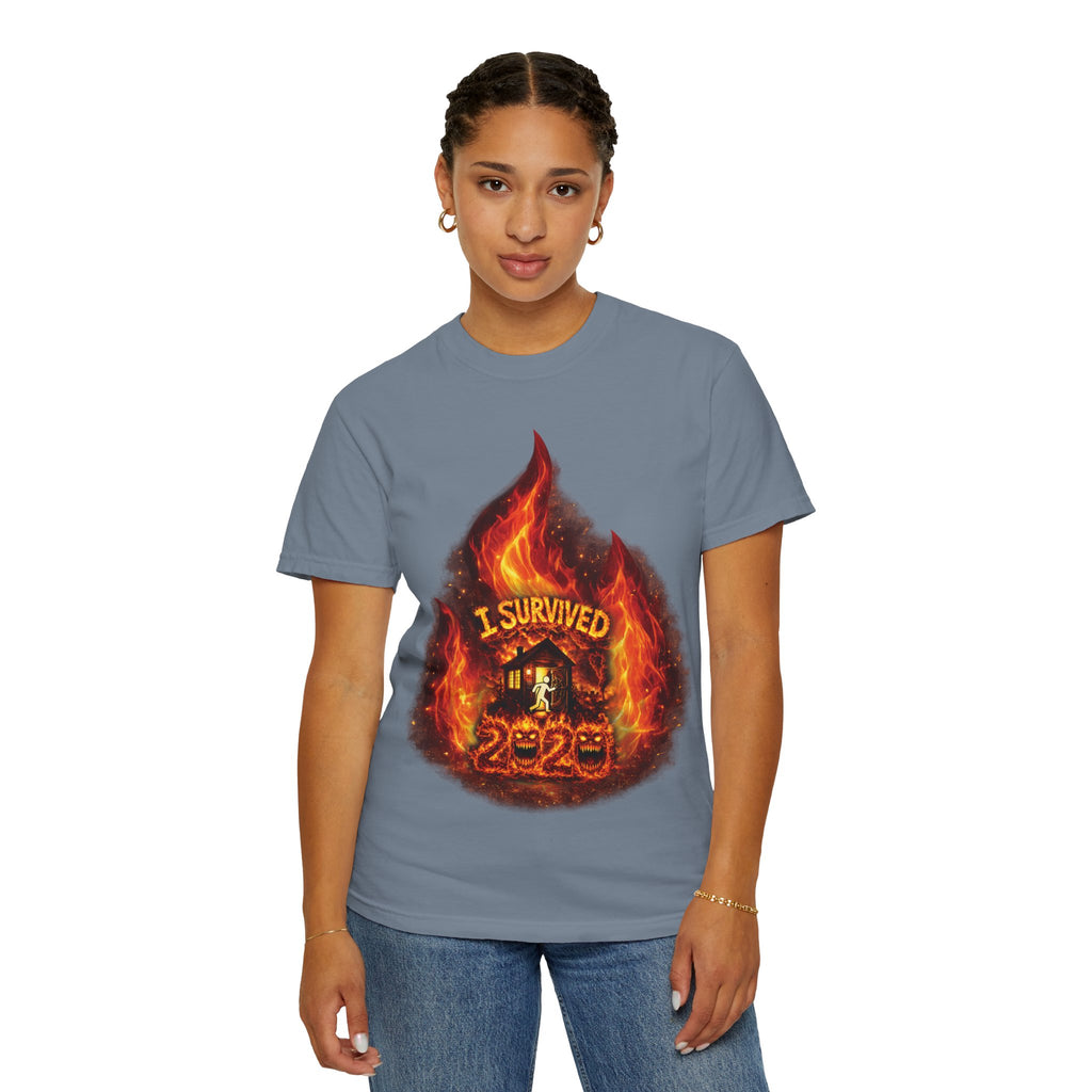 I Survived 2020 — Director's Cut S2:E2 "The Bobcat Fire" | Wildfire Edition Memorial Unisex Garment-Dyed T-shirt