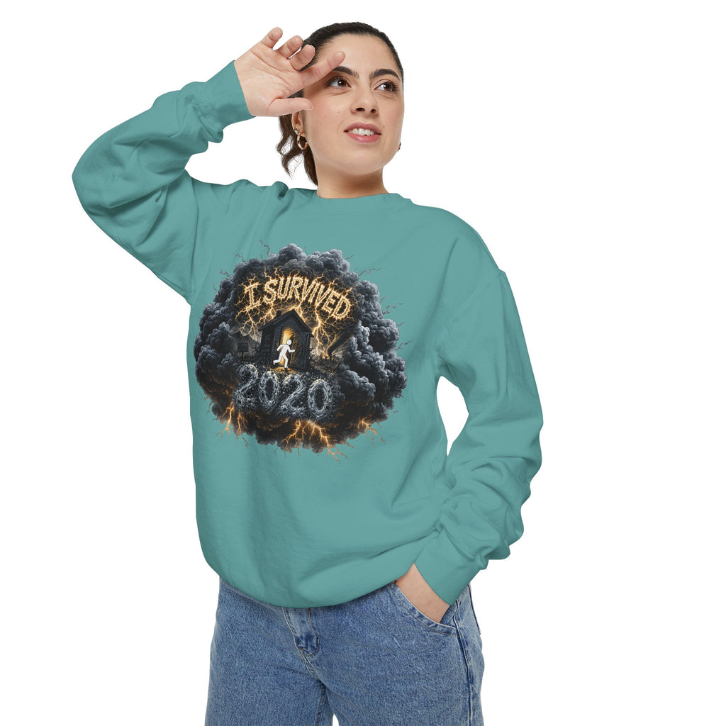 I Survived 2020 — Director's Cut Original Design Teaser Sweatshirt | Season 1 Premiere Drop Unisex Garment-Dyed Sweatshirt