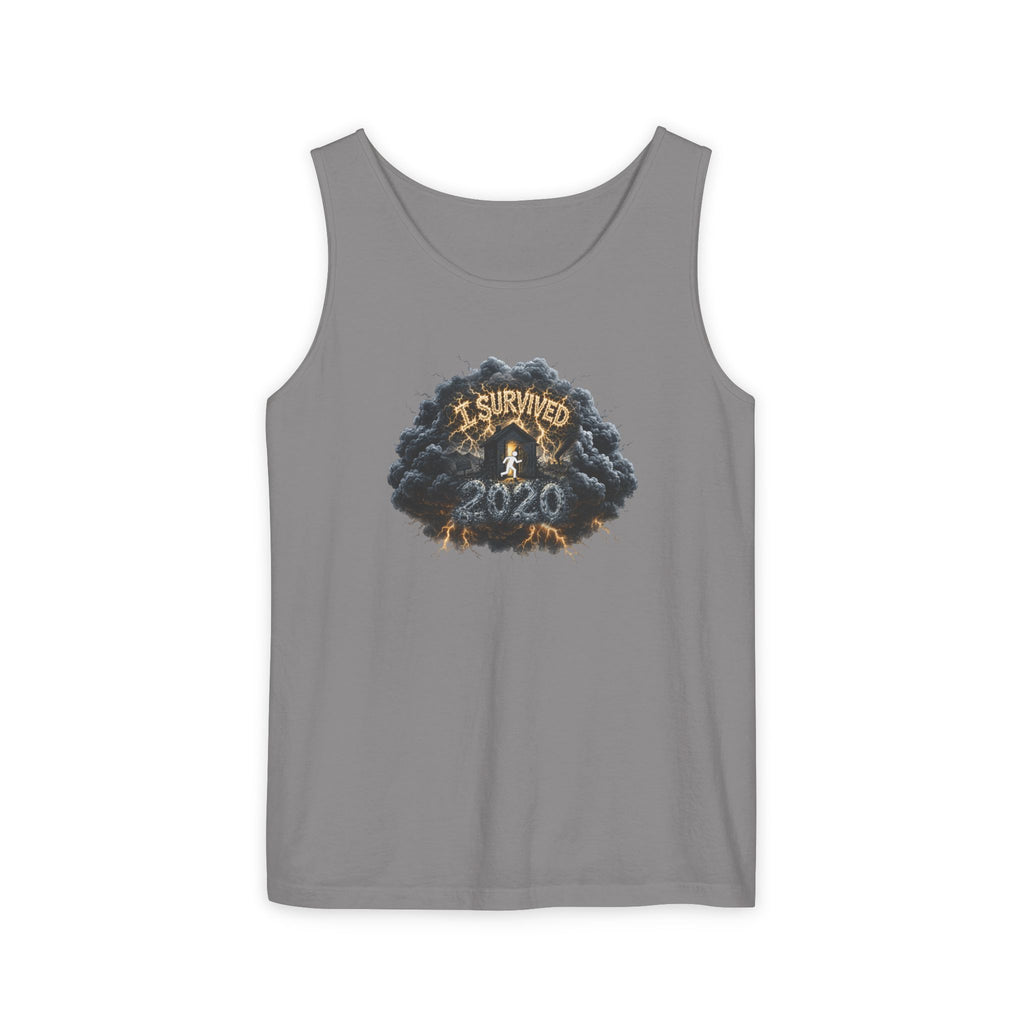 I Survived 2020 — Original PILOT Design: Director's Cut Unisex Garment-Dyed Tank Top