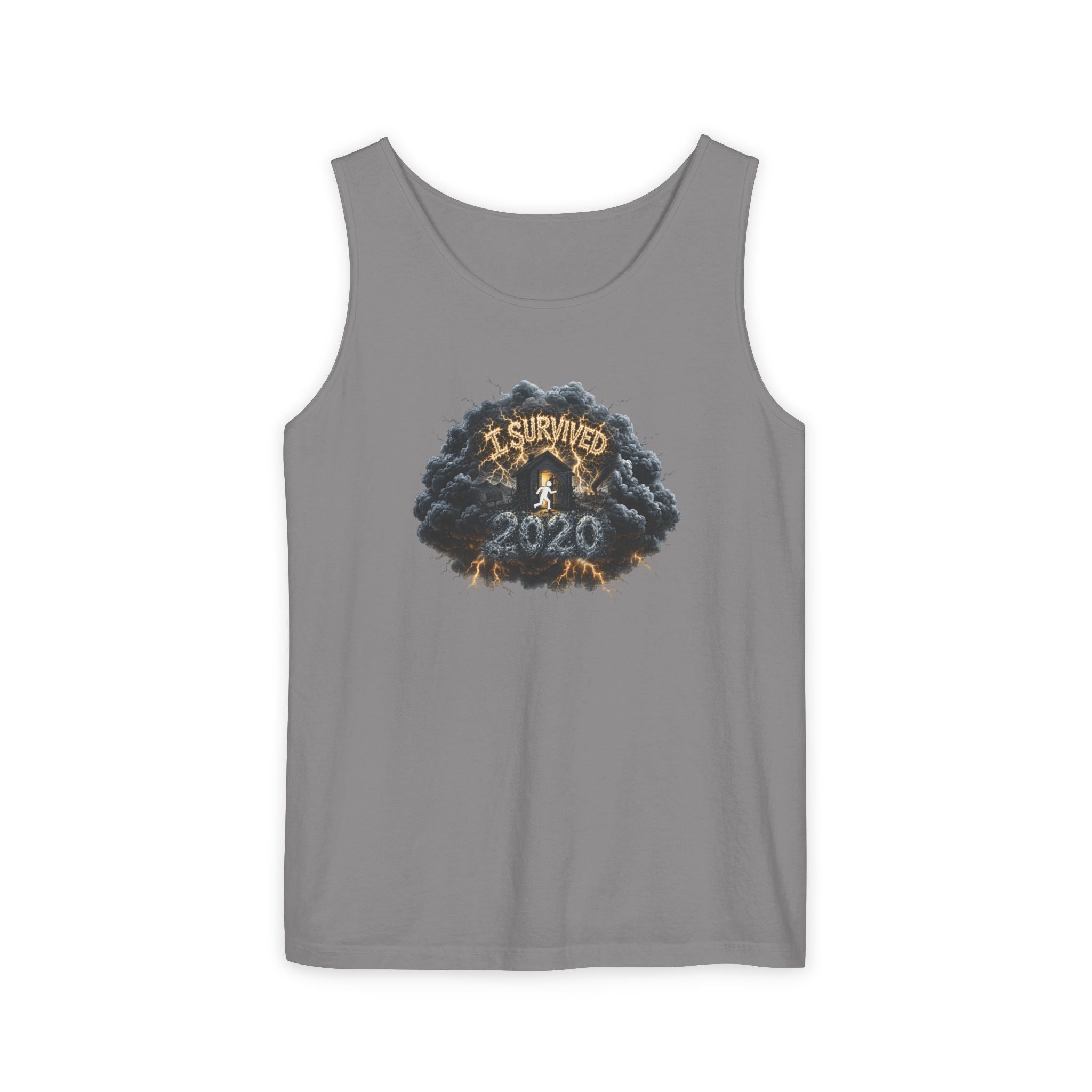 I Survived 2020 — Original PILOT Design: Director's Cut Unisex Garment-Dyed Tank Top