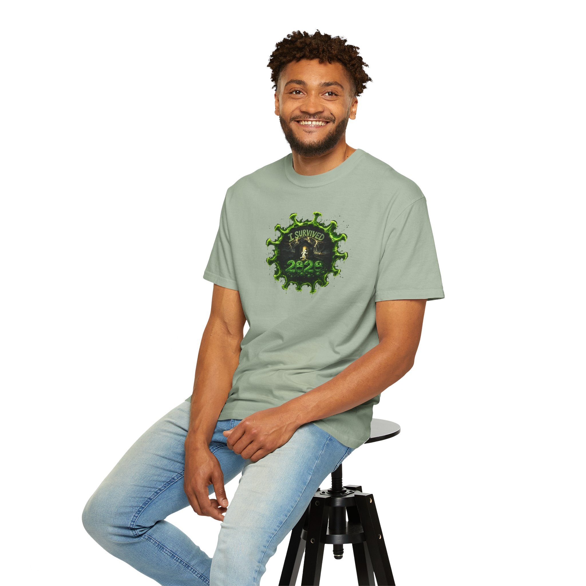 I Survived 2020 —  PANDEMIC S1:E1: Director's Cut "COVID-19: The Coronavirus" Unisex Garment-Dyed T-shirt