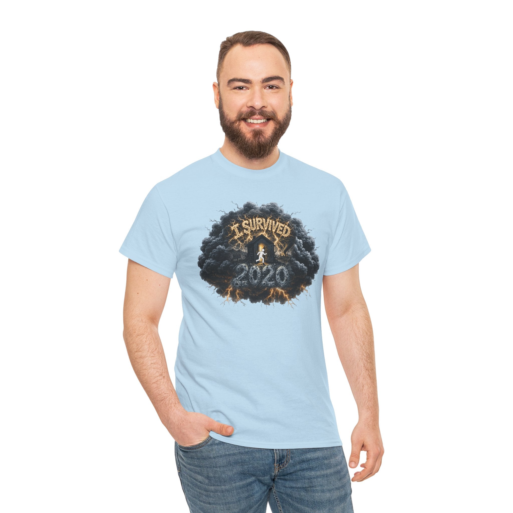 I Survived 2020 — Director's Cut Original Design Teaser Tee | Season 1 Premiere Drop Unisex Heavy Cotton Tee