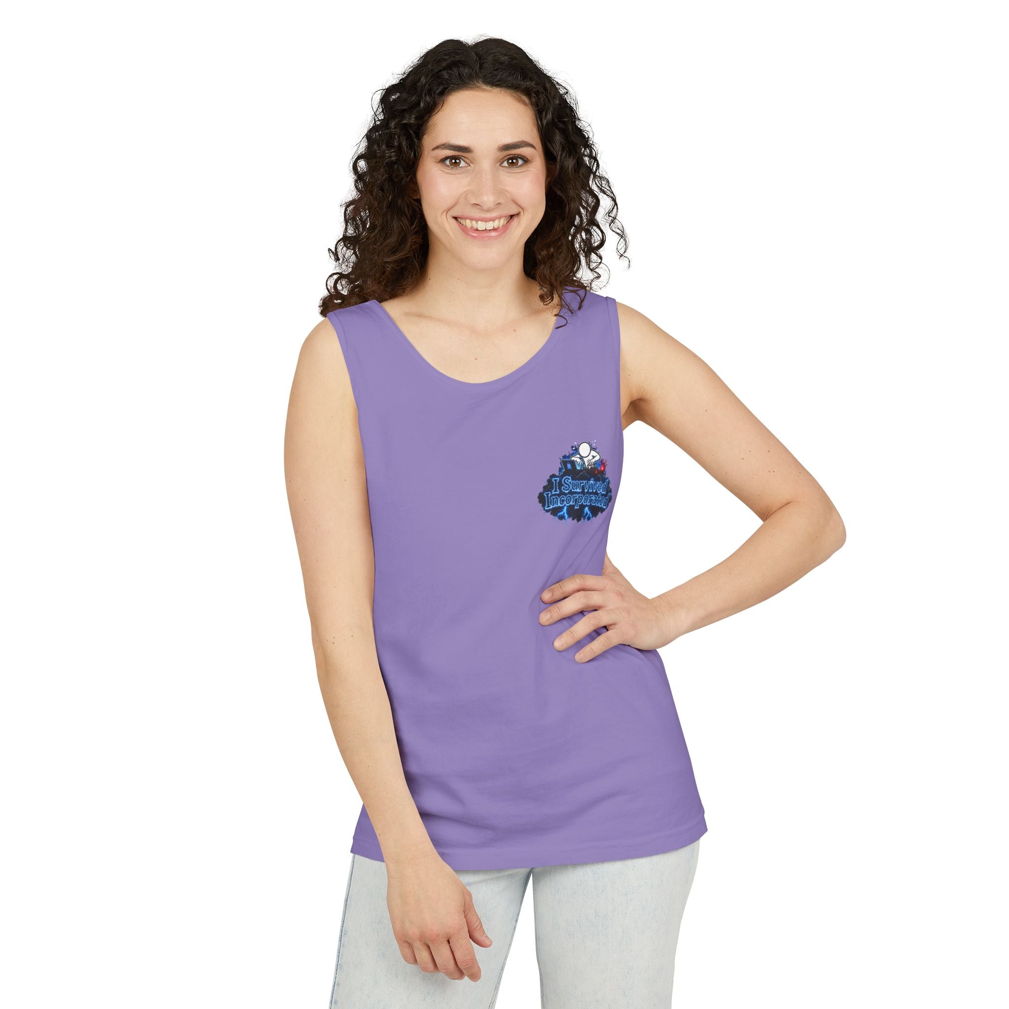 I Survived 2020 — "Please Stand By" Test Pattern Tee Lockdown Special Edition Summer Exclusive Unisex Garment-Dyed Tank Top