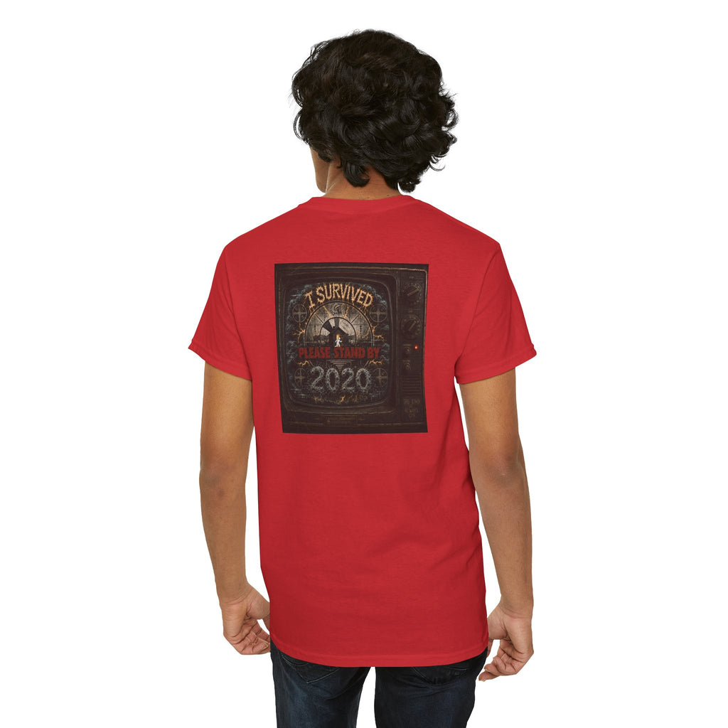 I Survived 2020 — "Please Stand By" Test Pattern Tee Summer Premier Unisex Heavy Cotton Tee