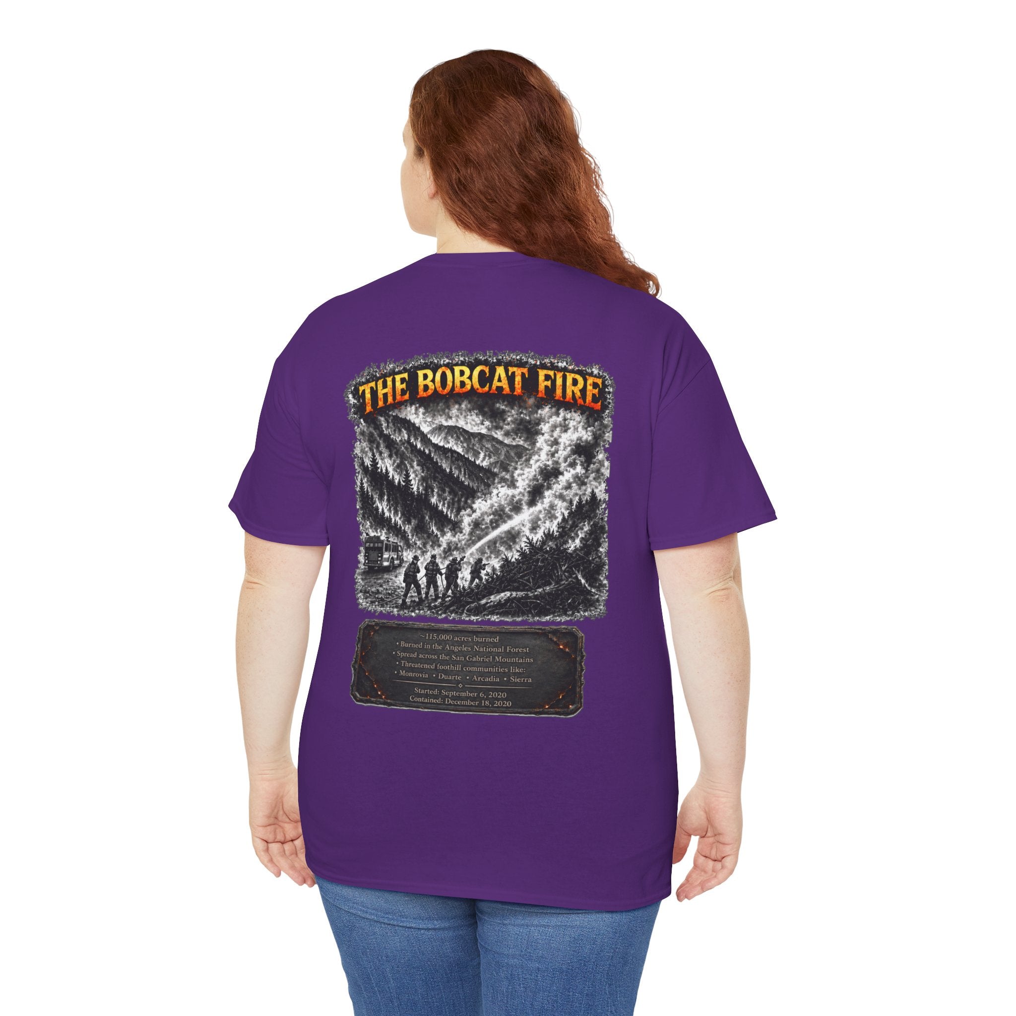 I Survived 2020 — WILDFIRES S2:E2: Director's Cut "The Bobcat Fire" Memorial Unisex Heavy Cotton Tee