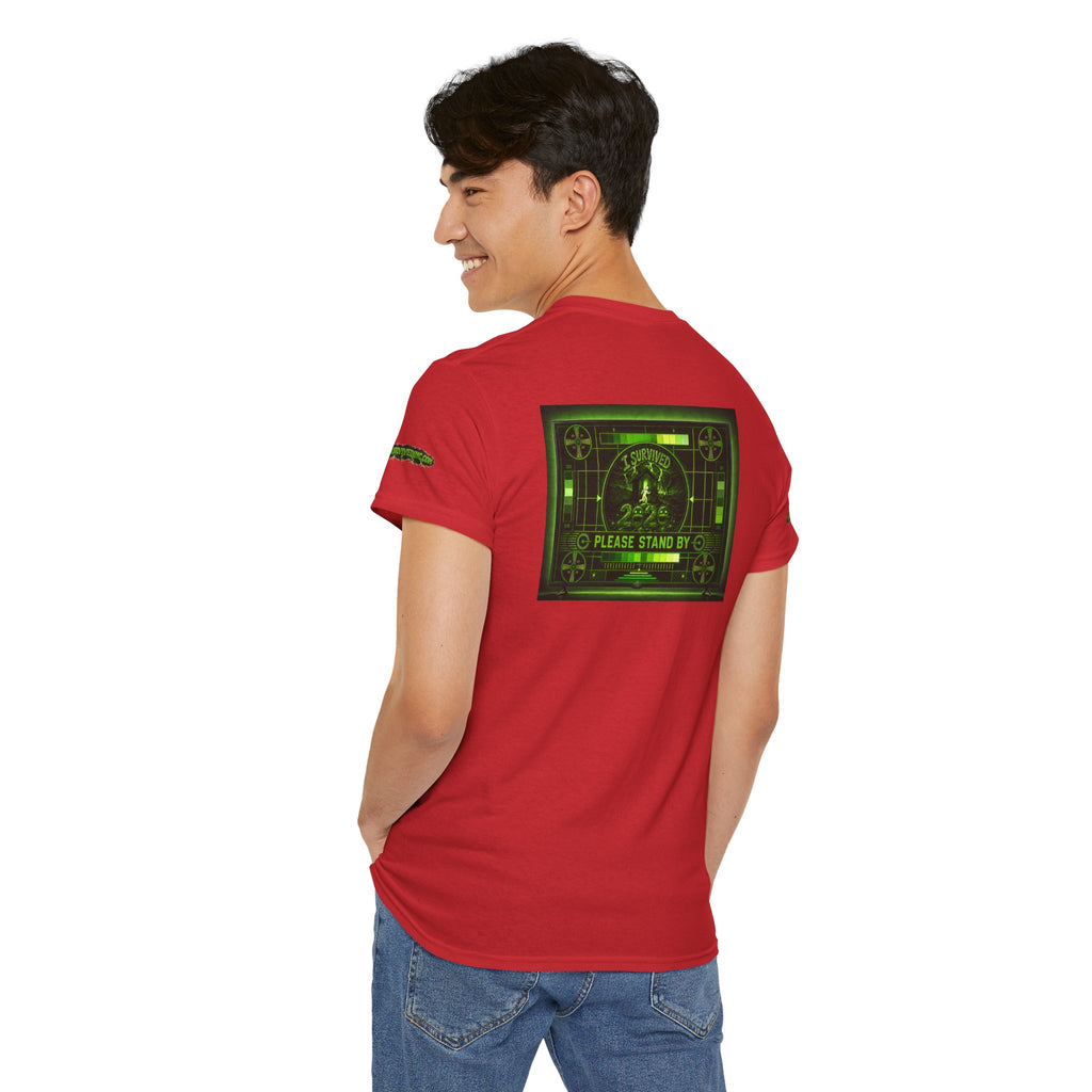 I Survived 2020 — "Please Stand By" Test Pattern Toxic Signal Tee Special Edition Summer Premiere Unisex Heavy Cotton Tee