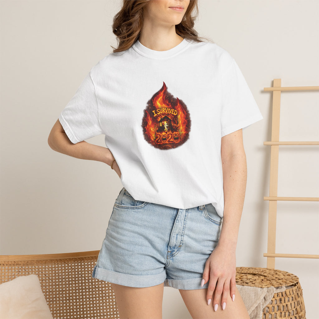 I Survived 2020 — WILDFIRES S2:E2: Director's Cut "The Bobcat Fire" Memorial Unisex Garment-Dyed T-shirt