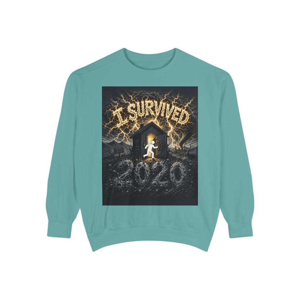I Survived 2020 — Original PILOT Design Unisex Garment-Dyed Sweatshirt