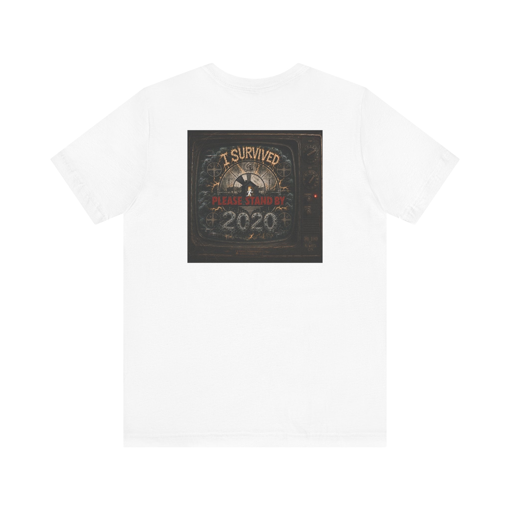 I Survived 2020 — "Please Stand By" Test Pattern Tee Summer Premier Unisex Jersey Short Sleeve Tee