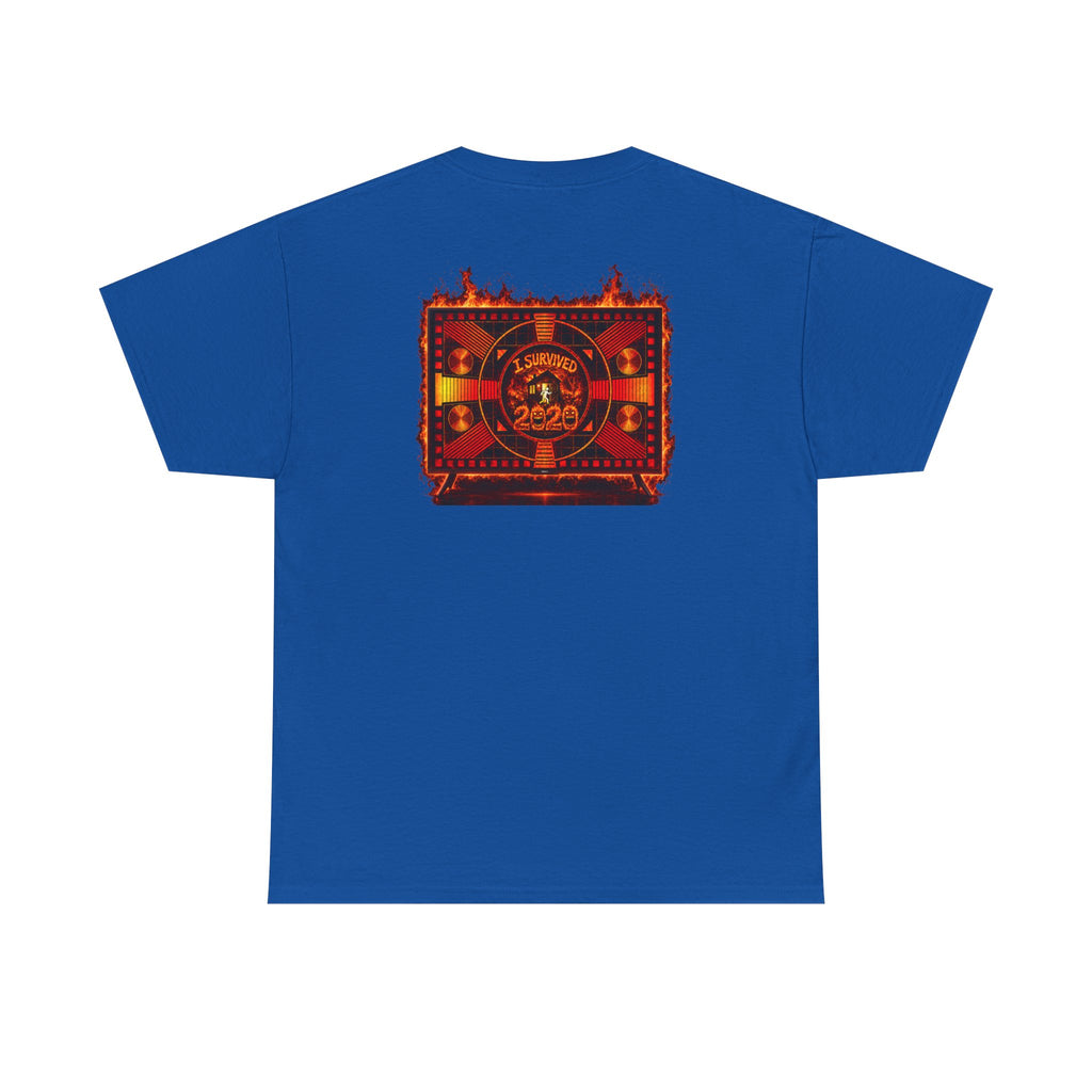 I Survived 2020 — "Please Stand By" Test Pattern Tee Wildfire Signal Edition Summer Premiere Unisex Heavy Cotton Tee